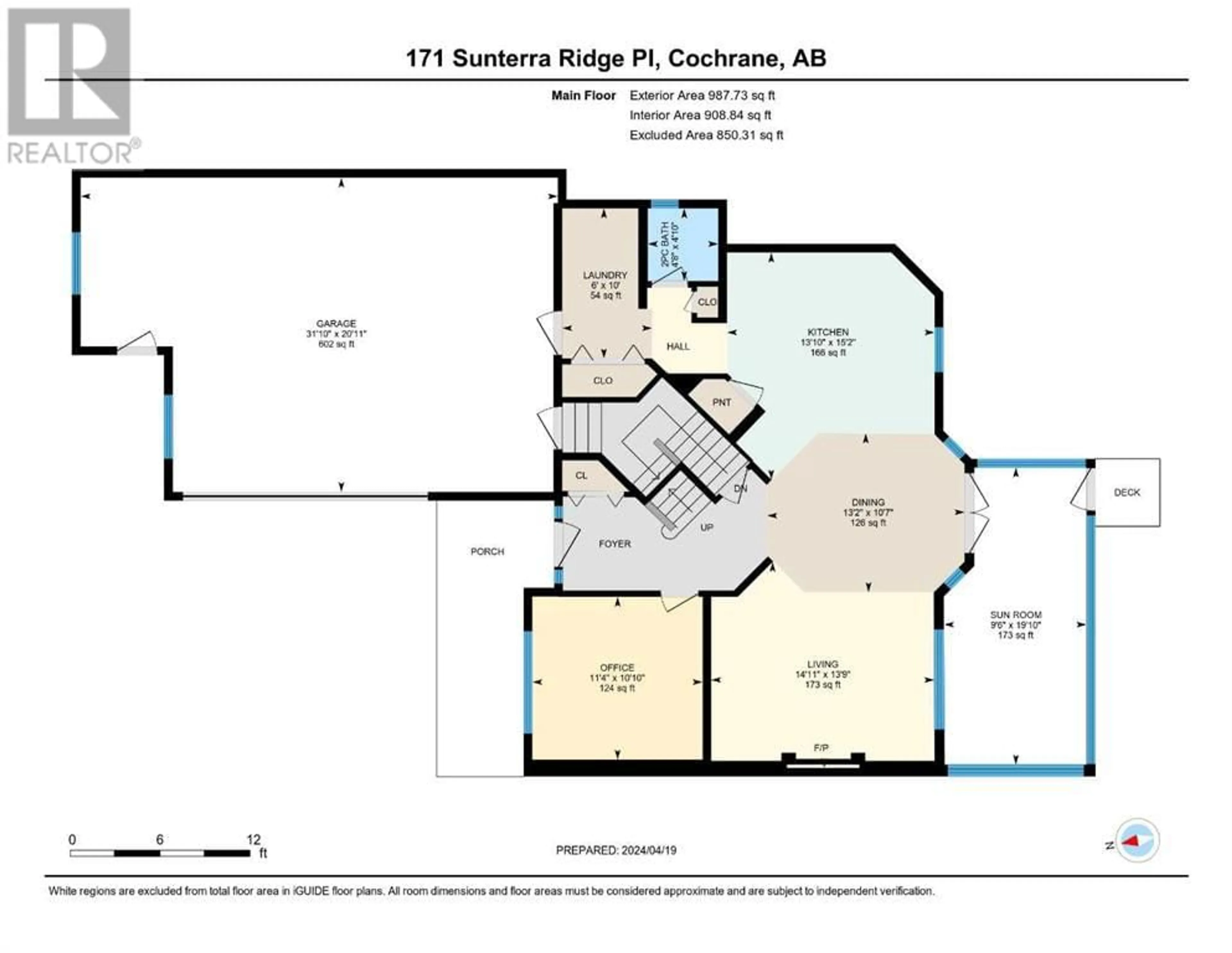 Floor plan for 171 Sunterra Ridge Place, Cochrane Alberta T4C1W8