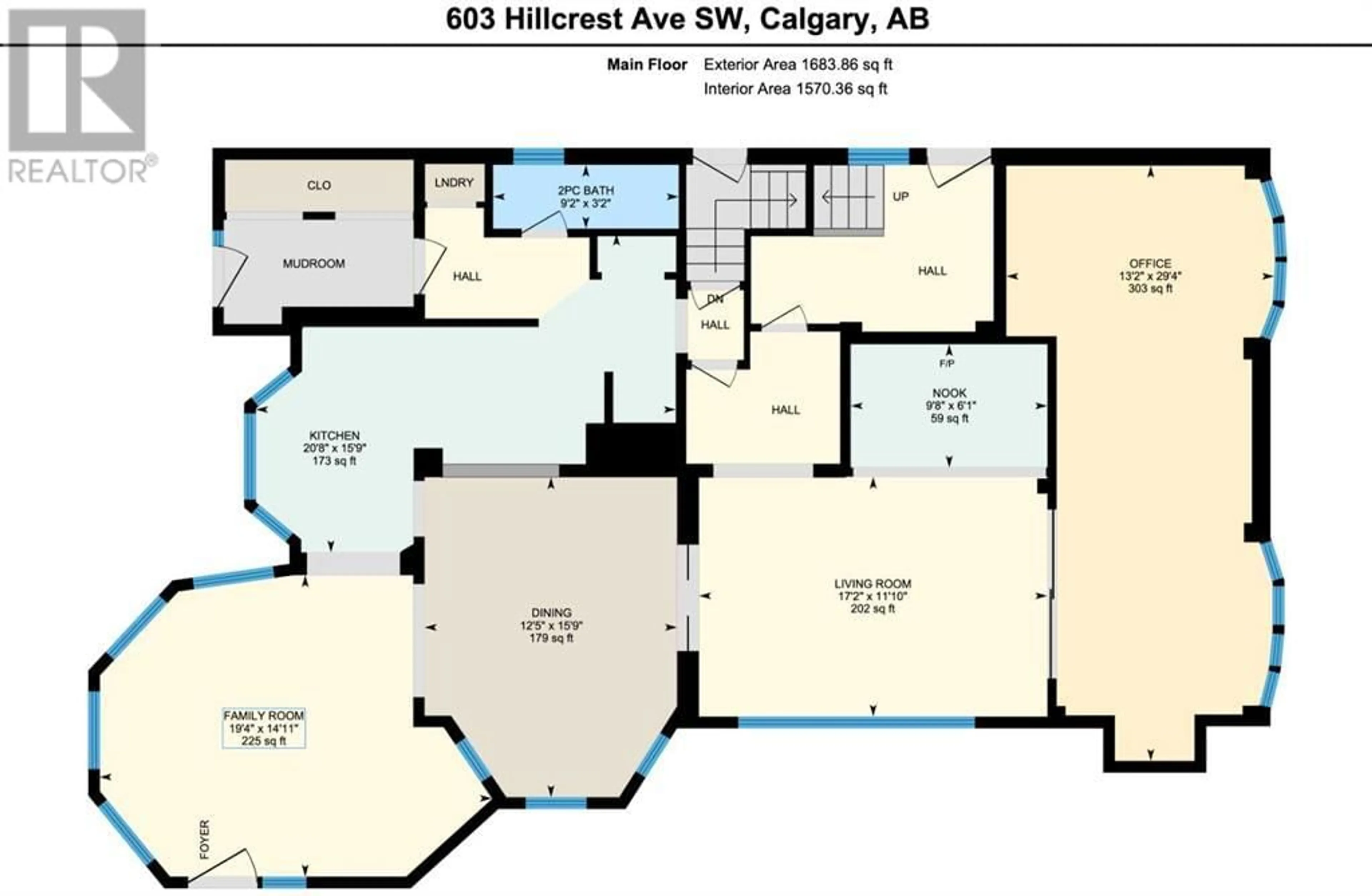 Floor plan for 603 Hillcrest Avenue SW, Calgary Alberta T2S0N1