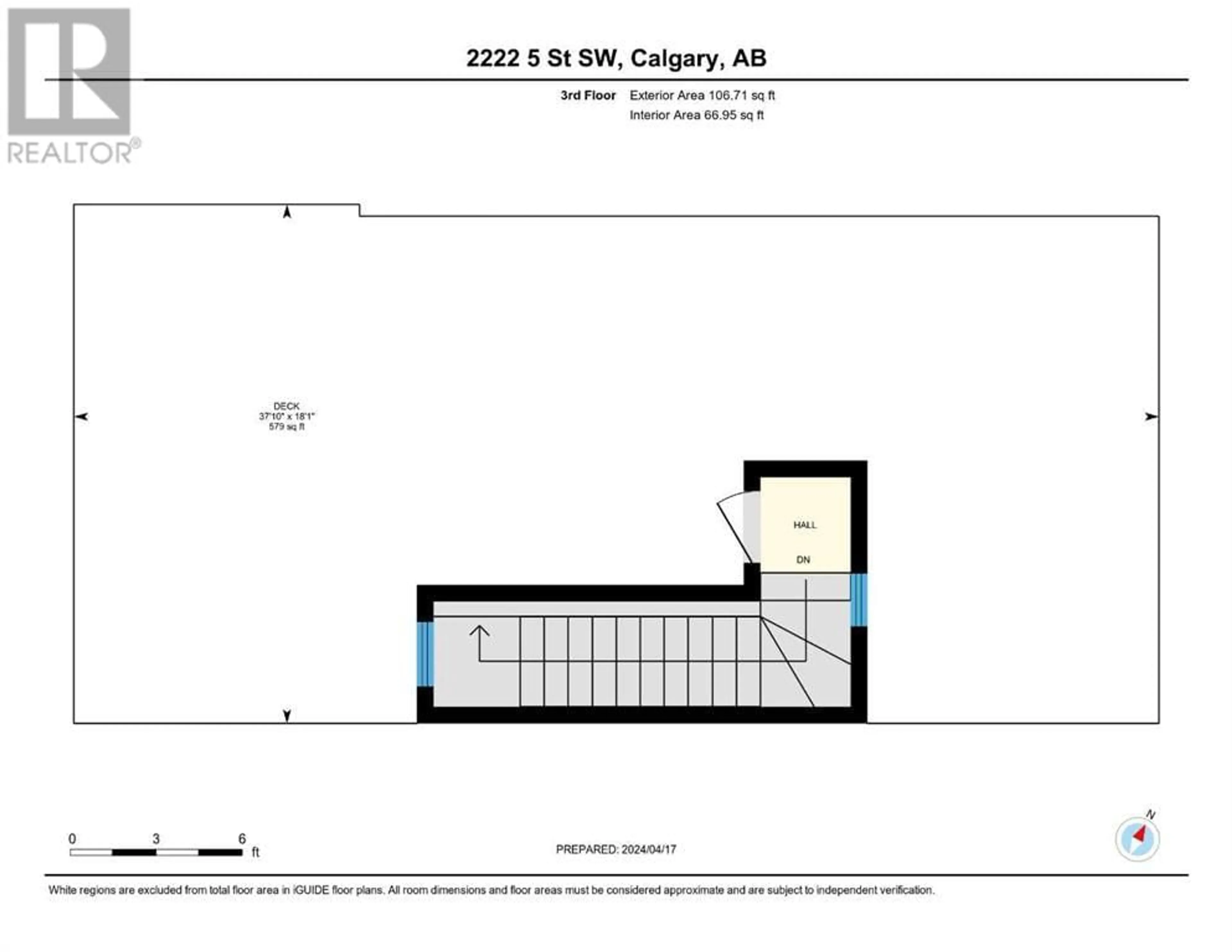 Floor plan for 2222 5 Street SW, Calgary Alberta T2S3J1