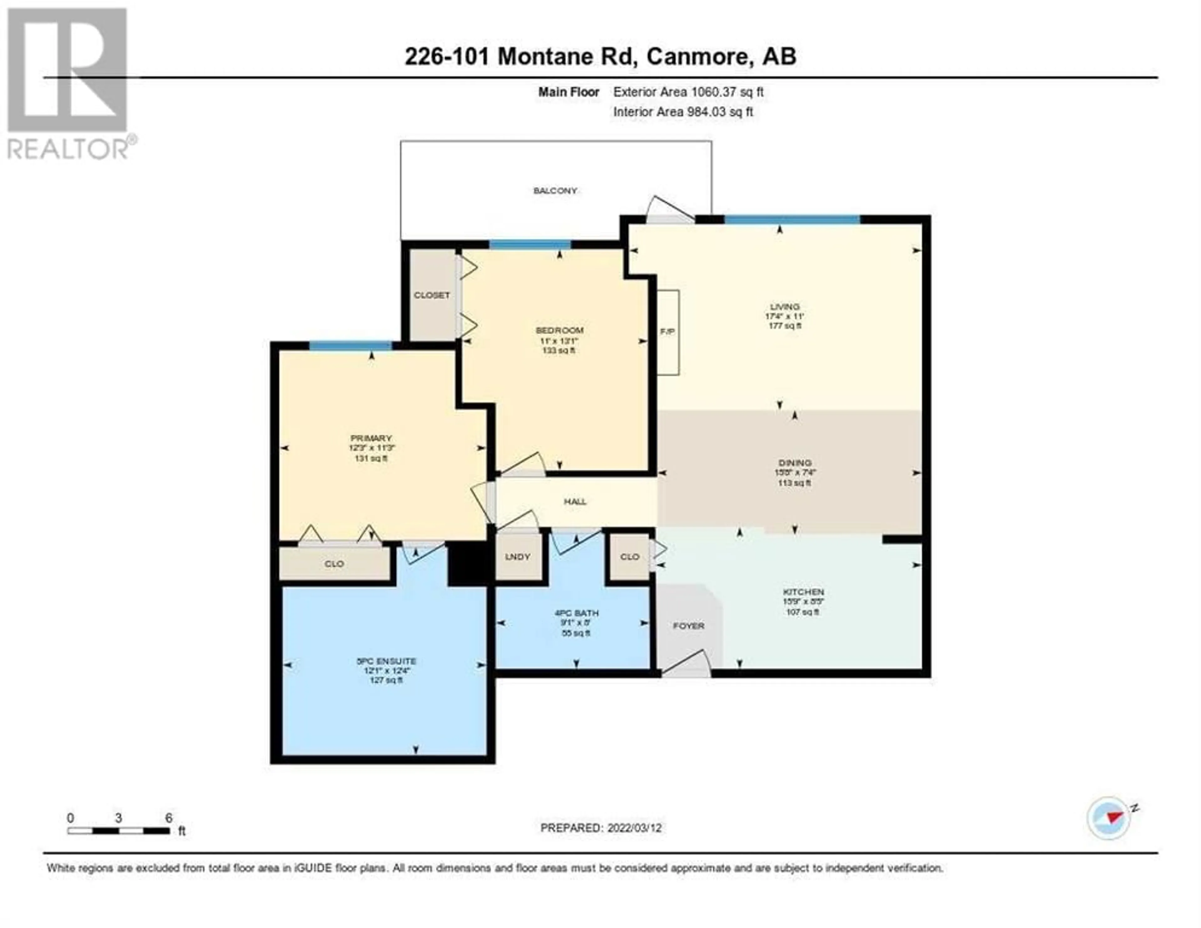 Floor plan for 226 101 Montane Road, Canmore Alberta T1W0A3