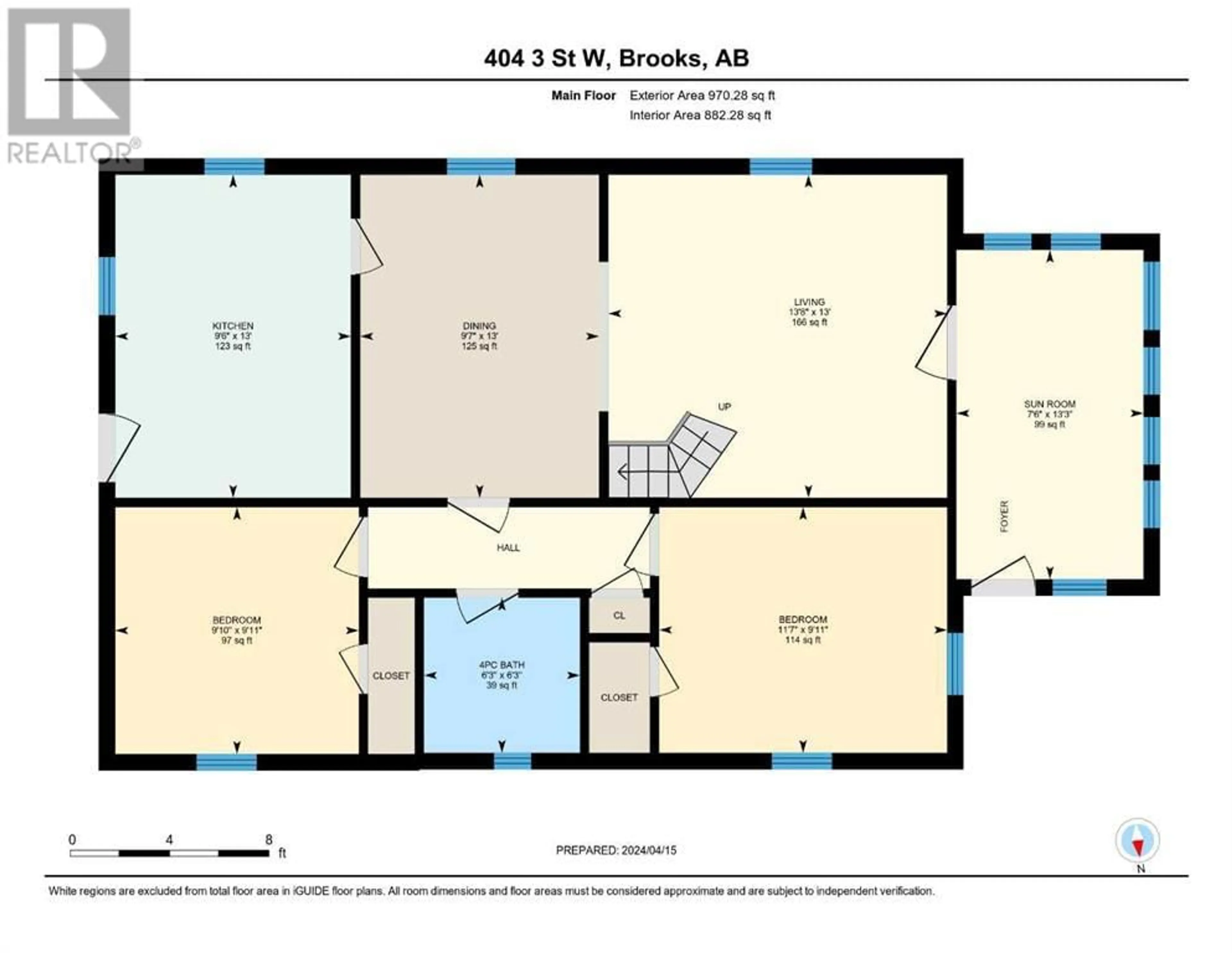 Floor plan for 404 3 Street W, Brooks Alberta T1R0E7
