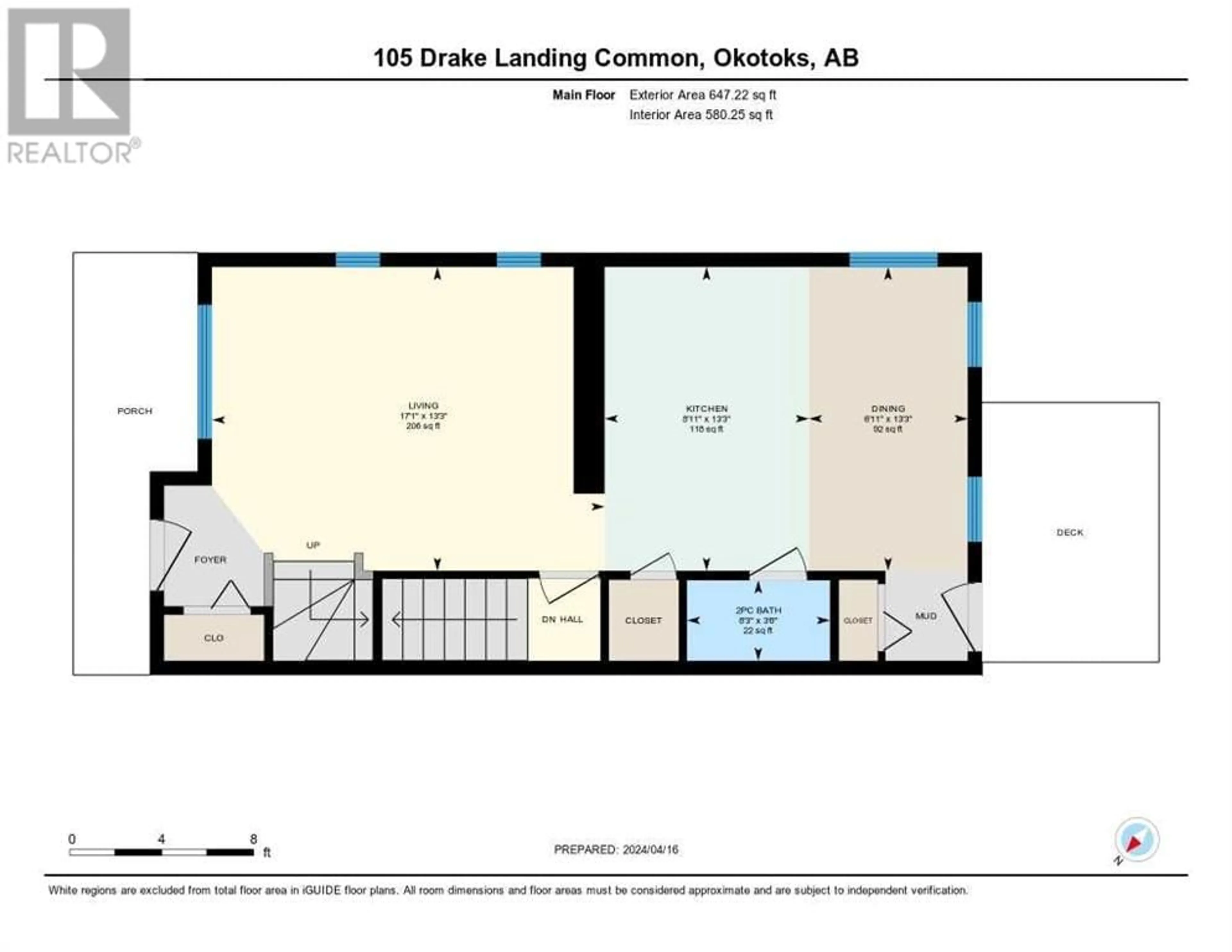 Floor plan for 37 105 Drake Landing Common, Okotoks Alberta T1S0C9