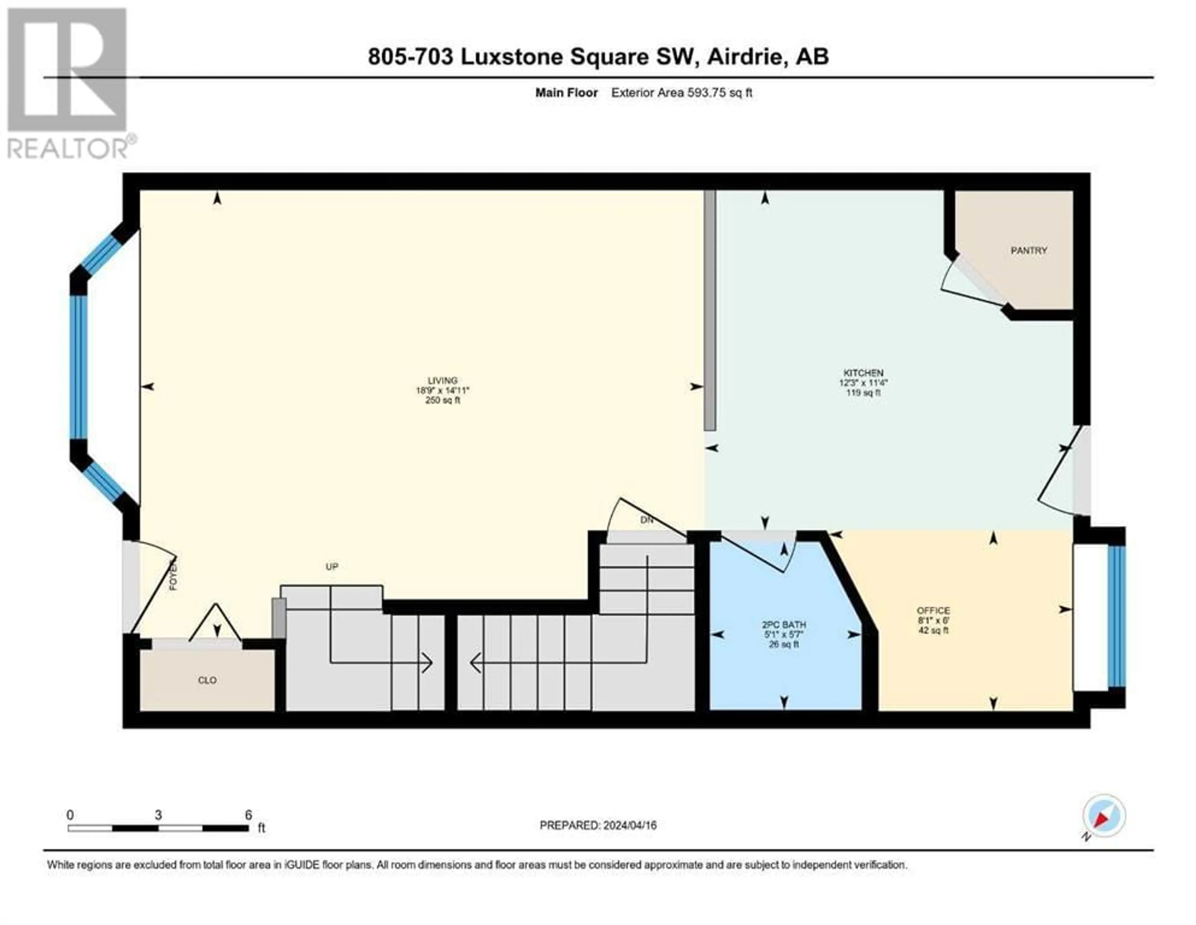 Floor plan for 805 703 luxstone Square, Airdrie Alberta t4b0a4