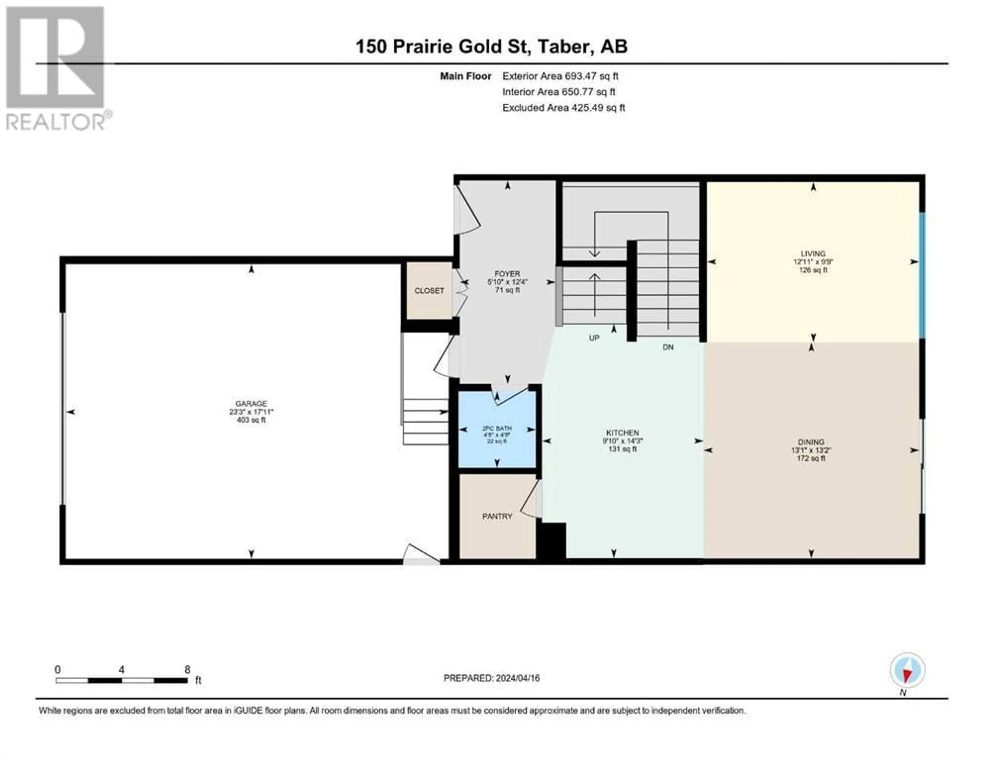 Floor plan for 150 Prairie Gold St, Taber Alberta T1G0G3