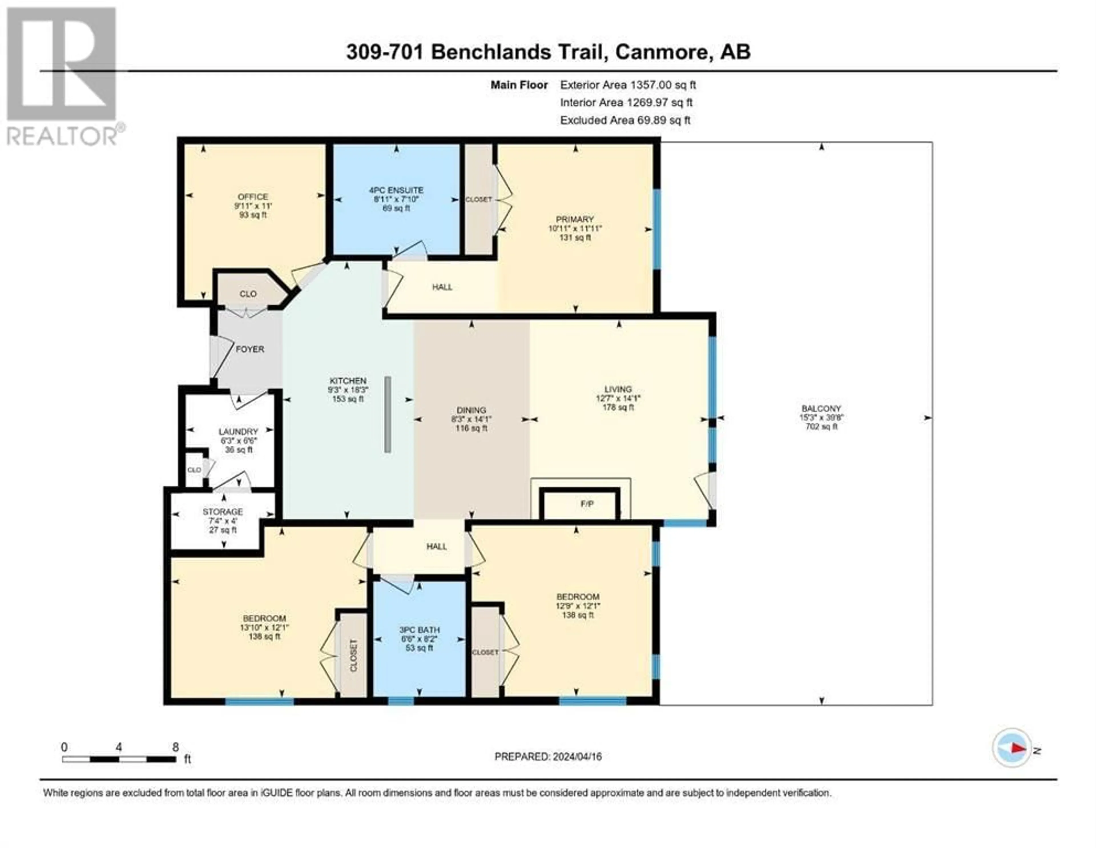 Floor plan for 309 701 Benchlands Trail, Canmore Alberta T1W3G9