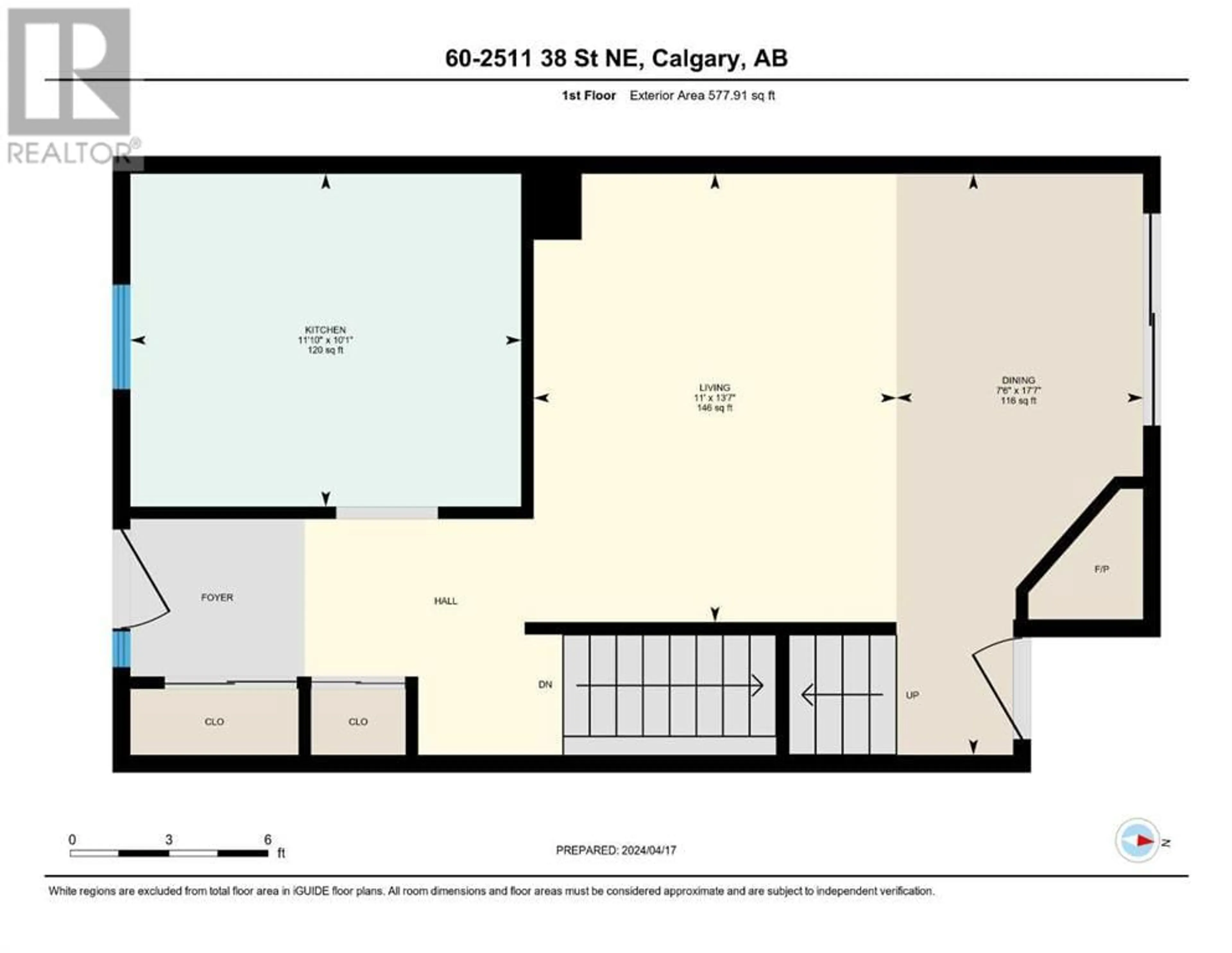 Floor plan for 60 2511 38 Street NE, Calgary Alberta T1Y4M7
