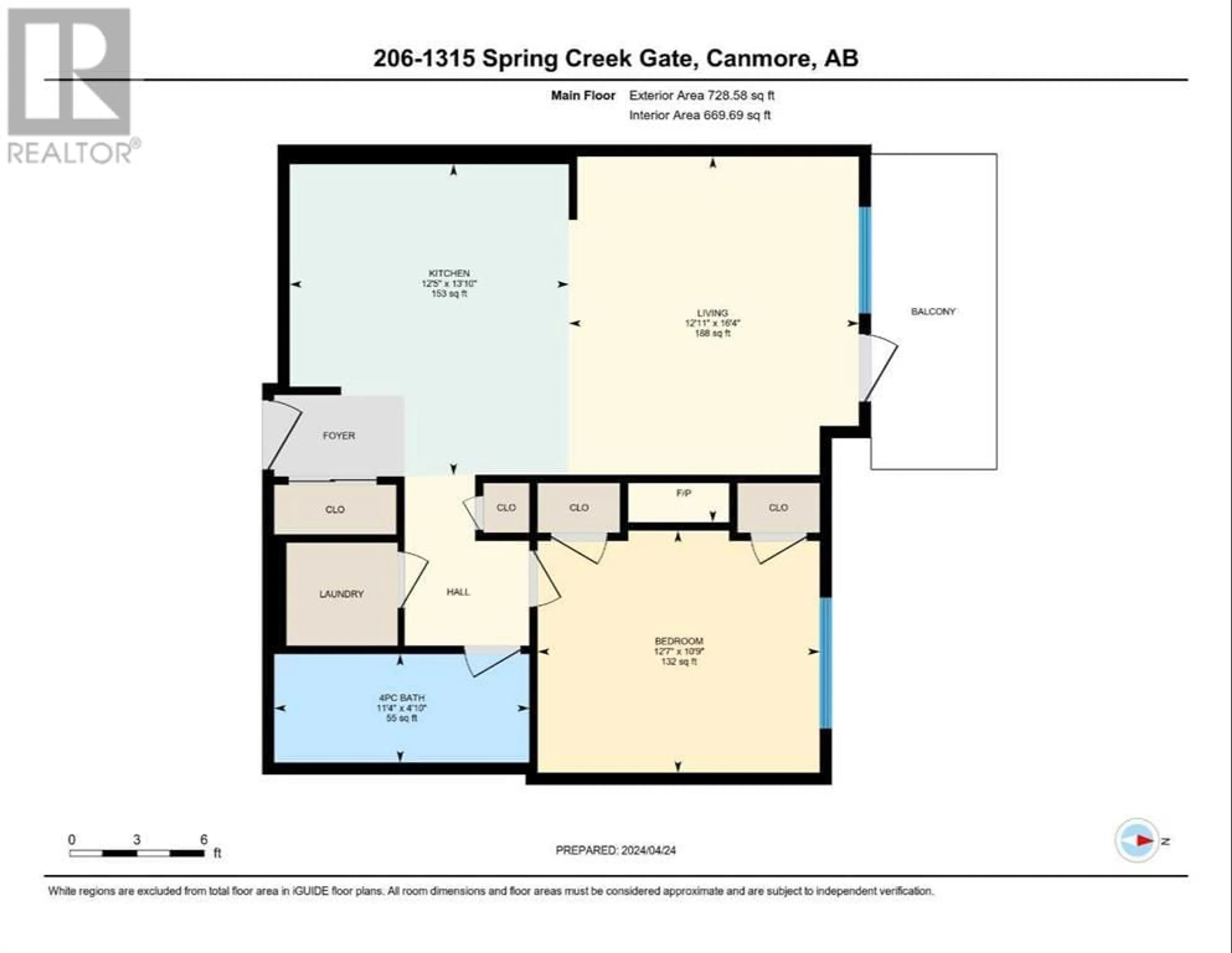 Floor plan for 206 1315 Spring Creek Gate, Canmore Alberta T1W0N5