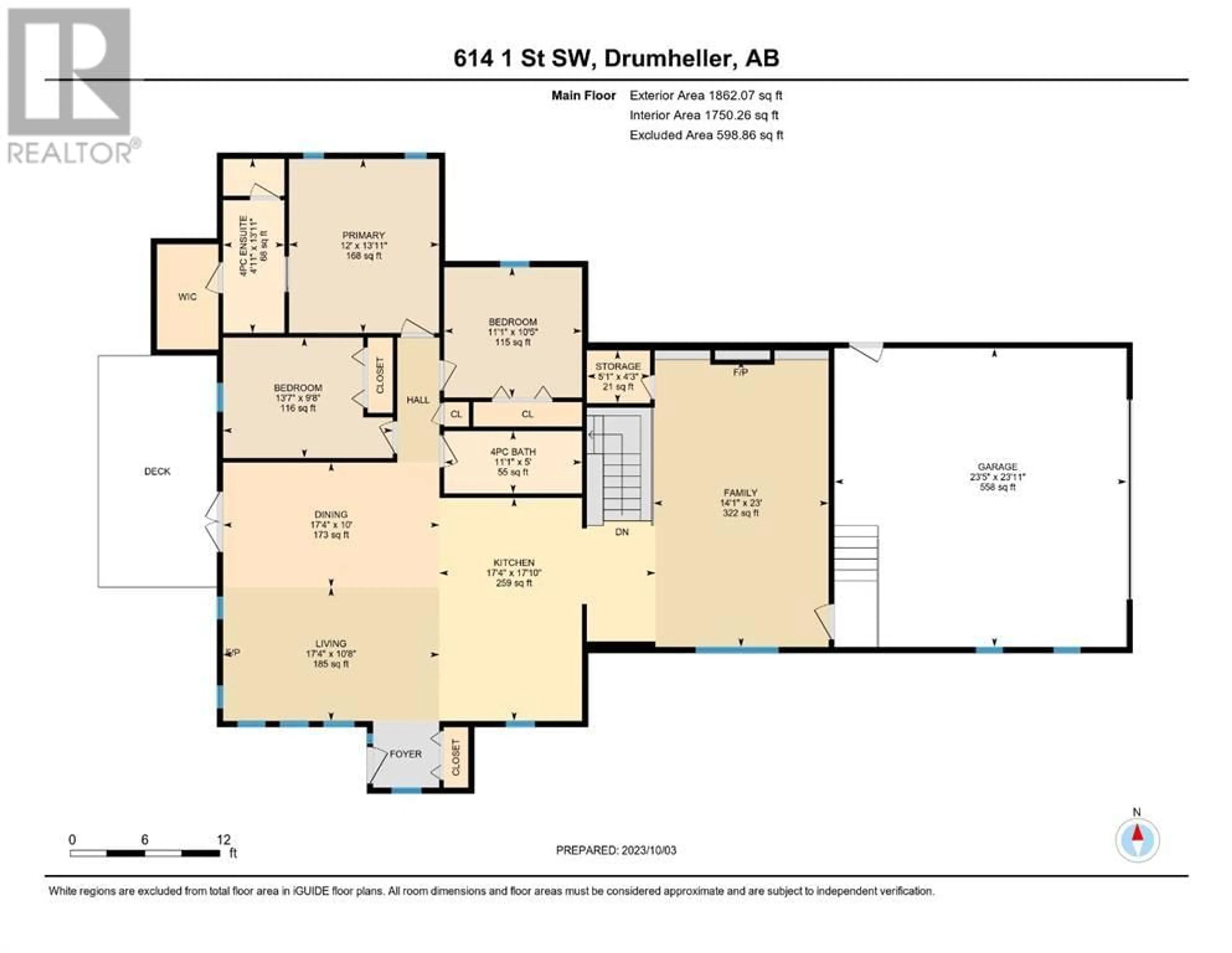 Floor plan for 614 1 Street SW, Drumheller Alberta T0J0Y6
