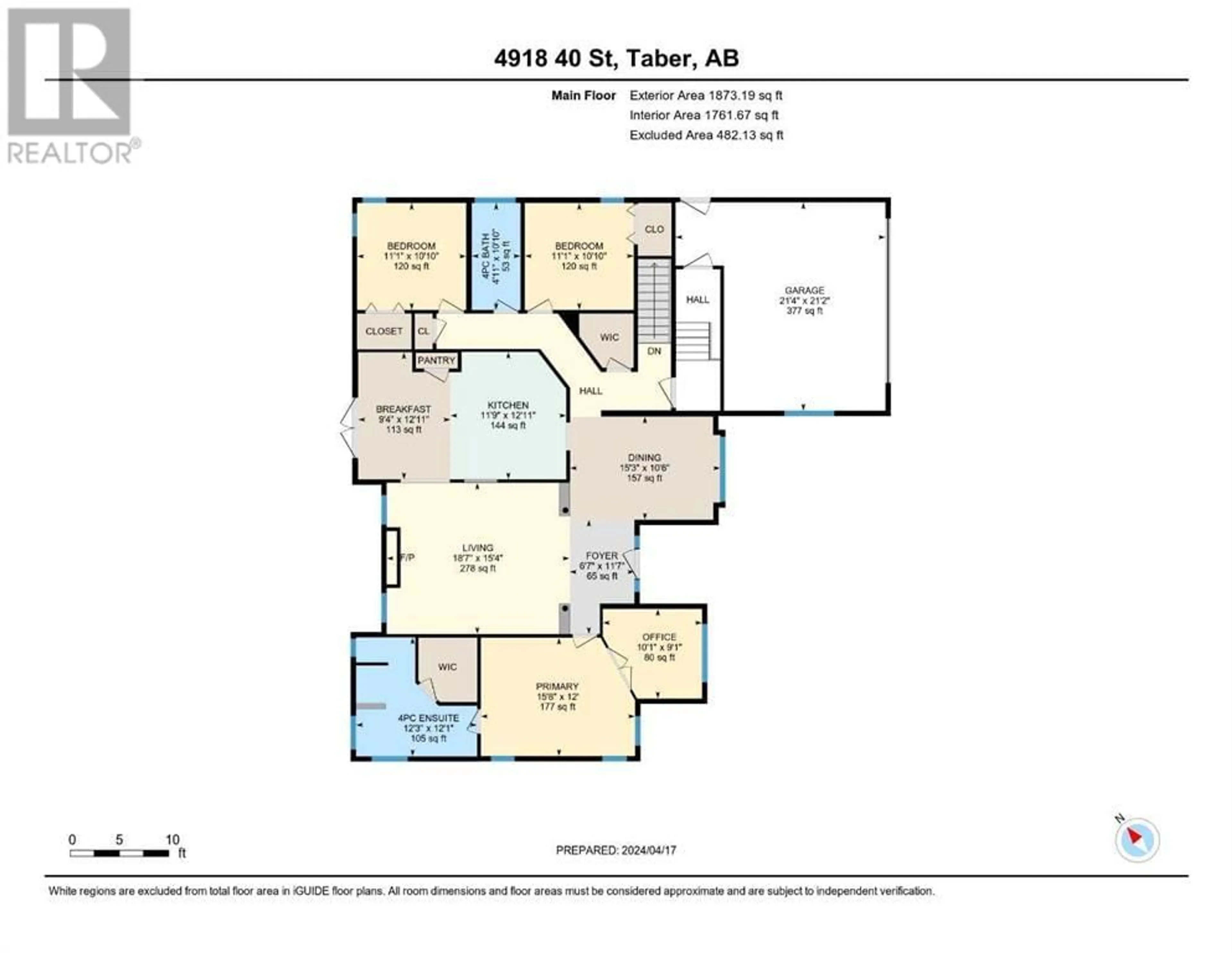 Floor plan for 4918 40 Street, Taber Alberta T1G1C8