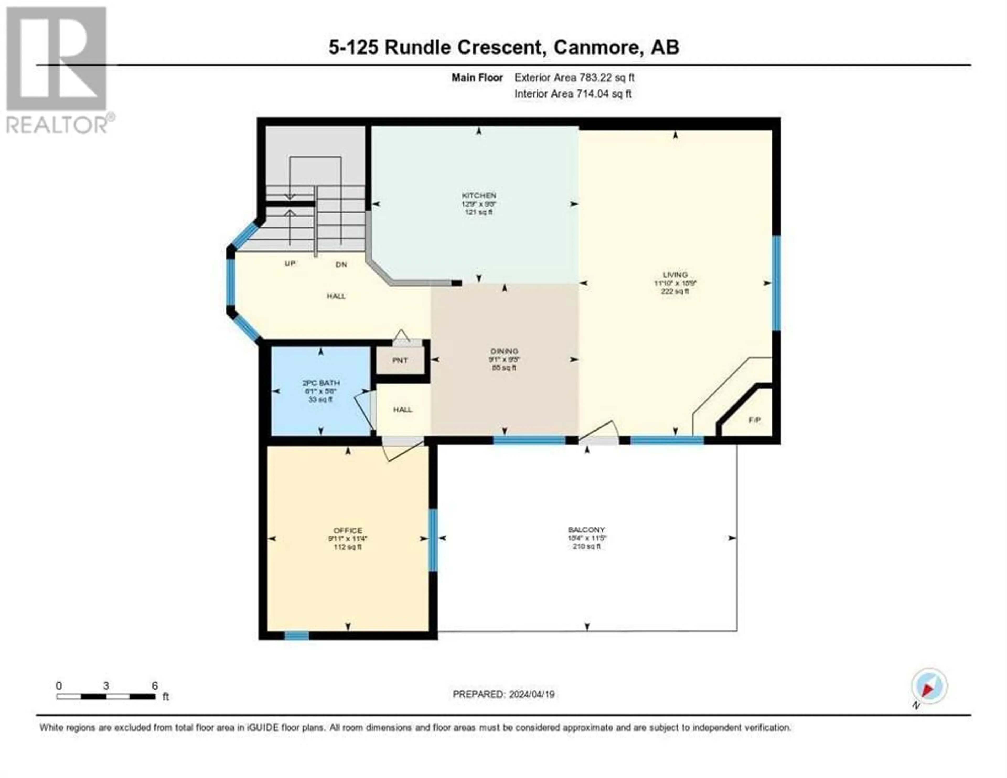 Floor plan for 5 125 Rundle Crescent, Canmore Alberta T1W2L6