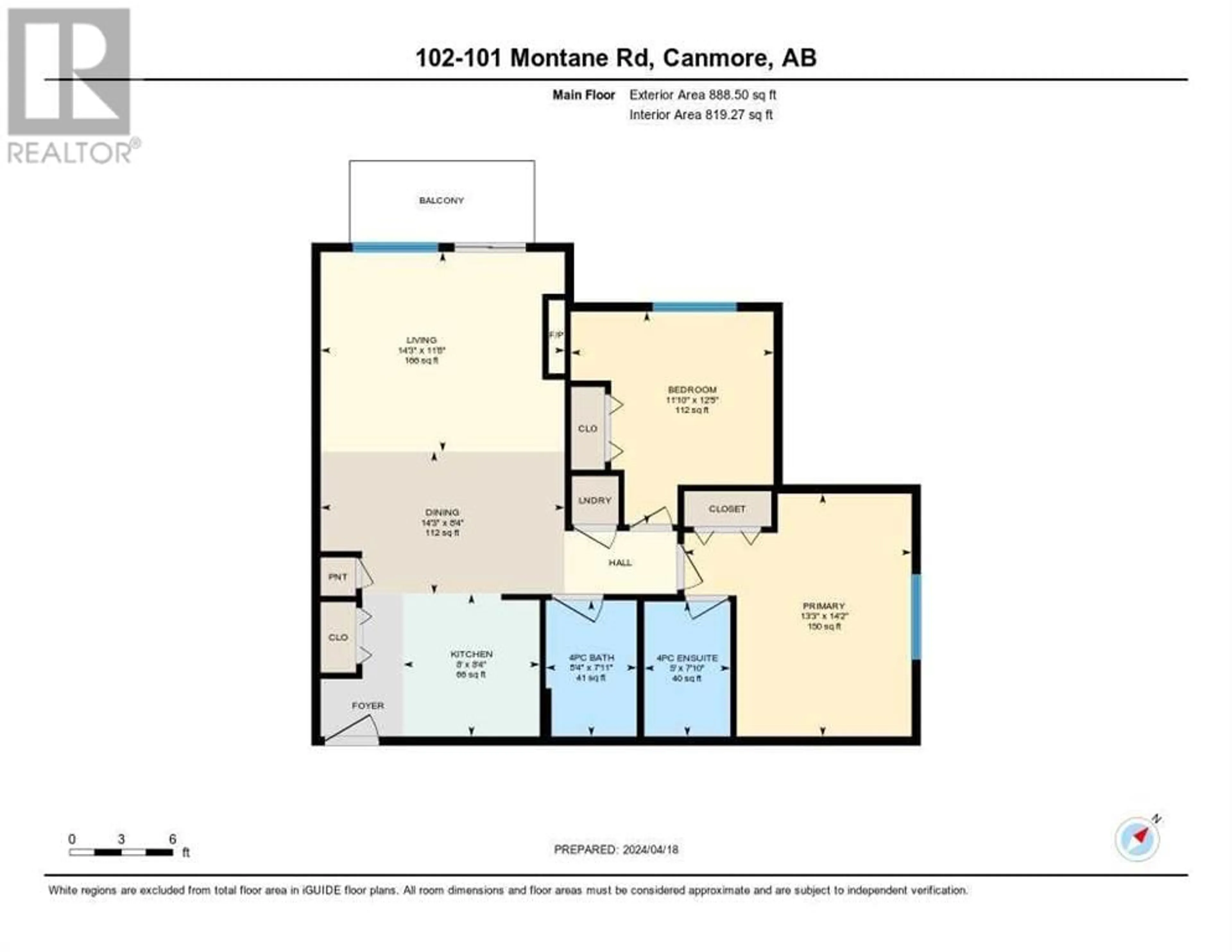 Floor plan for 102 101 Montane Road, Canmore Alberta T1W0G2