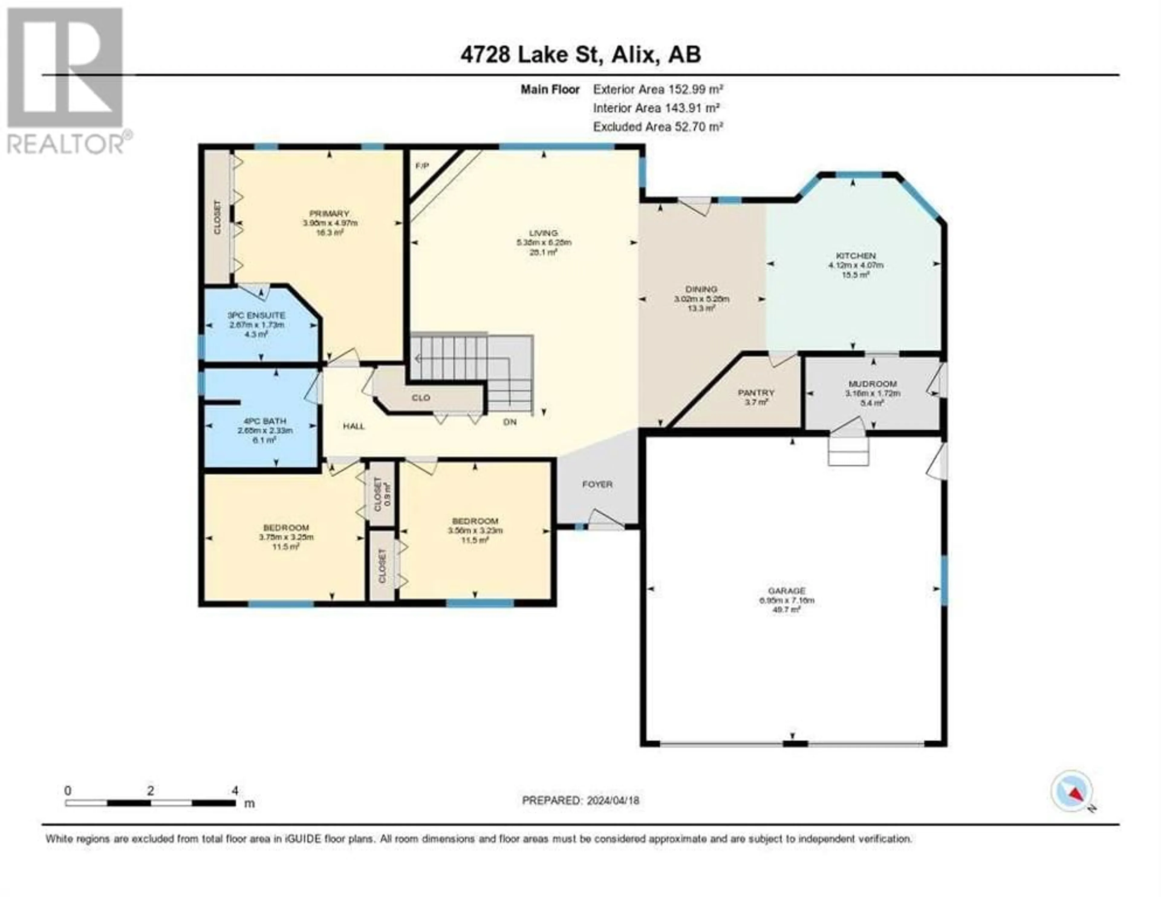 Floor plan for 4728 Lake Street, Alix Alberta T0C0B0