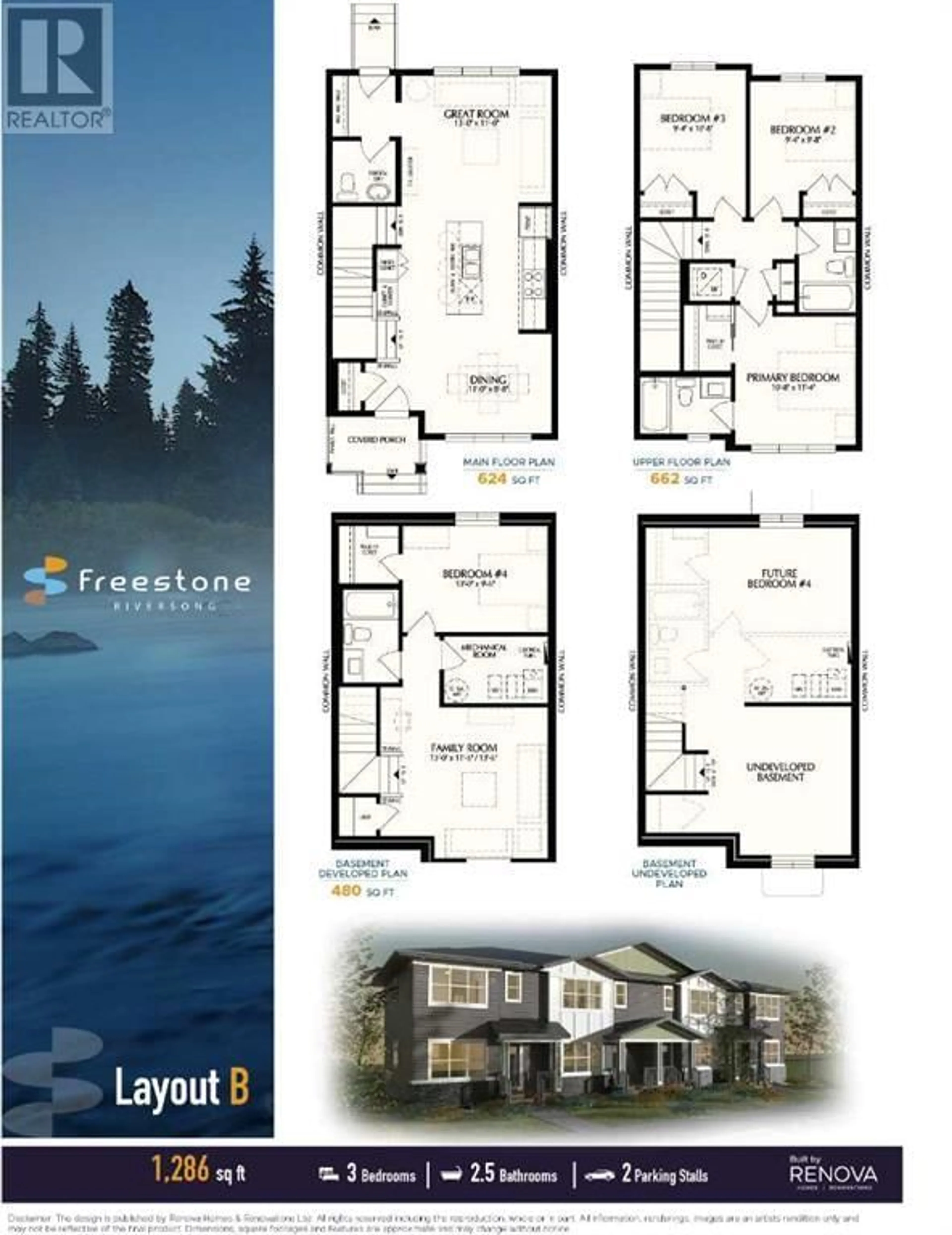 Floor plan for 1004 525 River Heights Drive, Cochrane Alberta T4C0H9