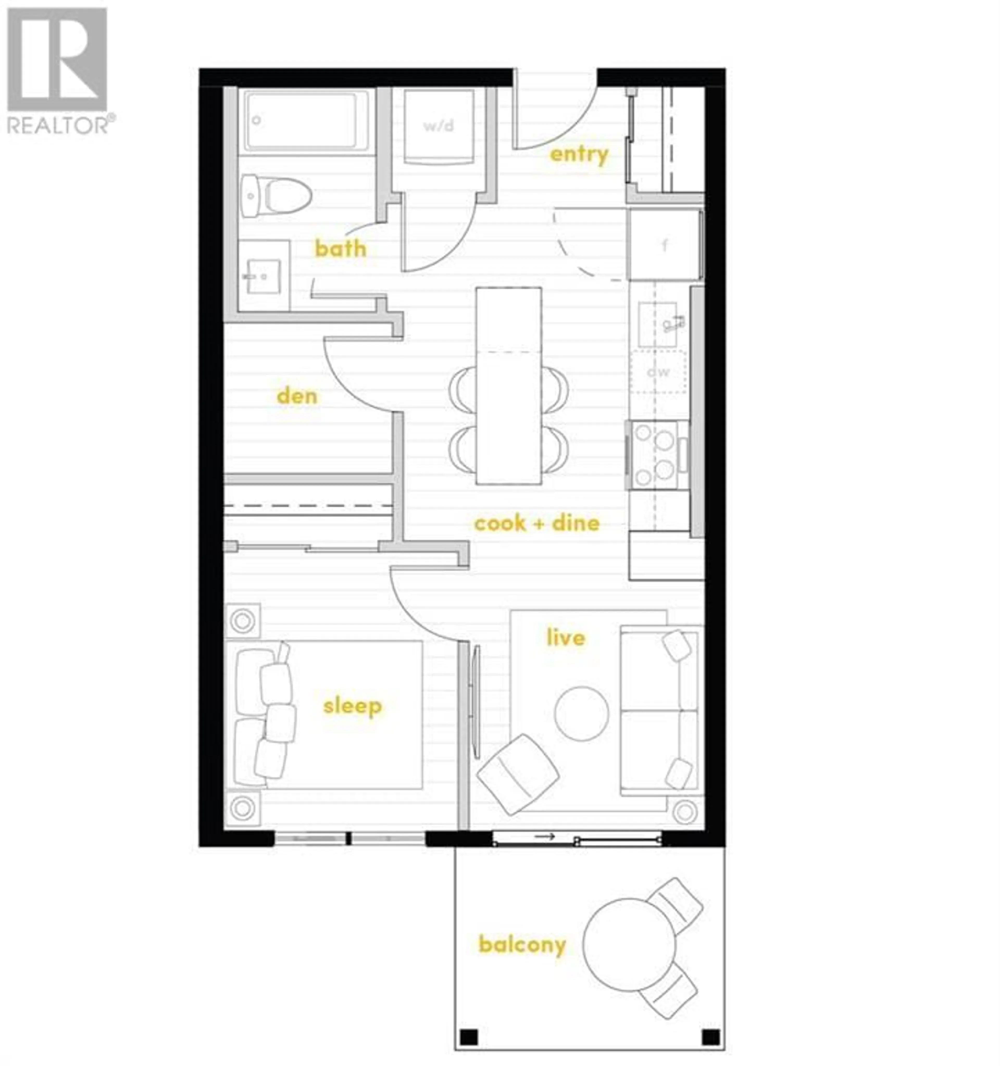 Floor plan for 303 455 1 Avenue NE, Calgary Alberta T2E0B3
