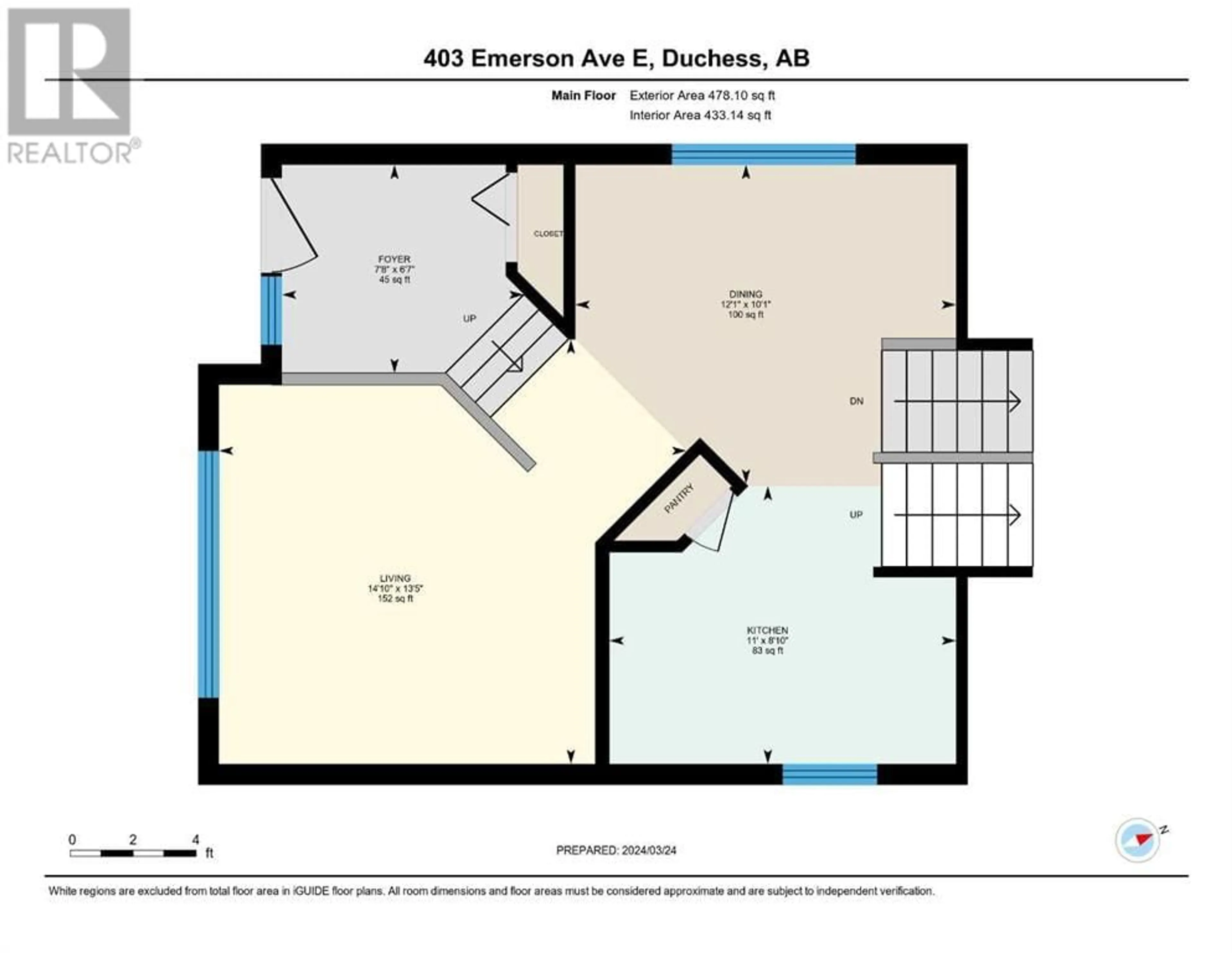 Floor plan for 403 Emerson Avenue E, Duchess Alberta T0J0Z0