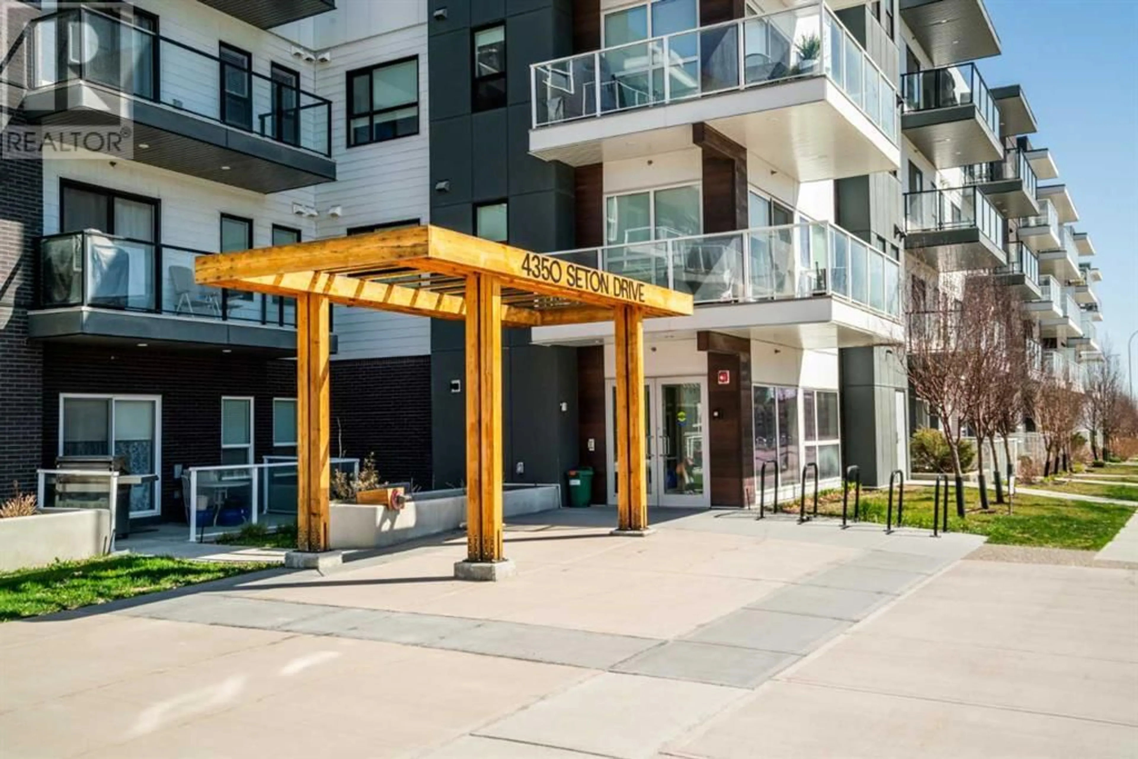 A pic from exterior of the house or condo for 421 4350 Seton Drive SE, Calgary Alberta T3M3B1
