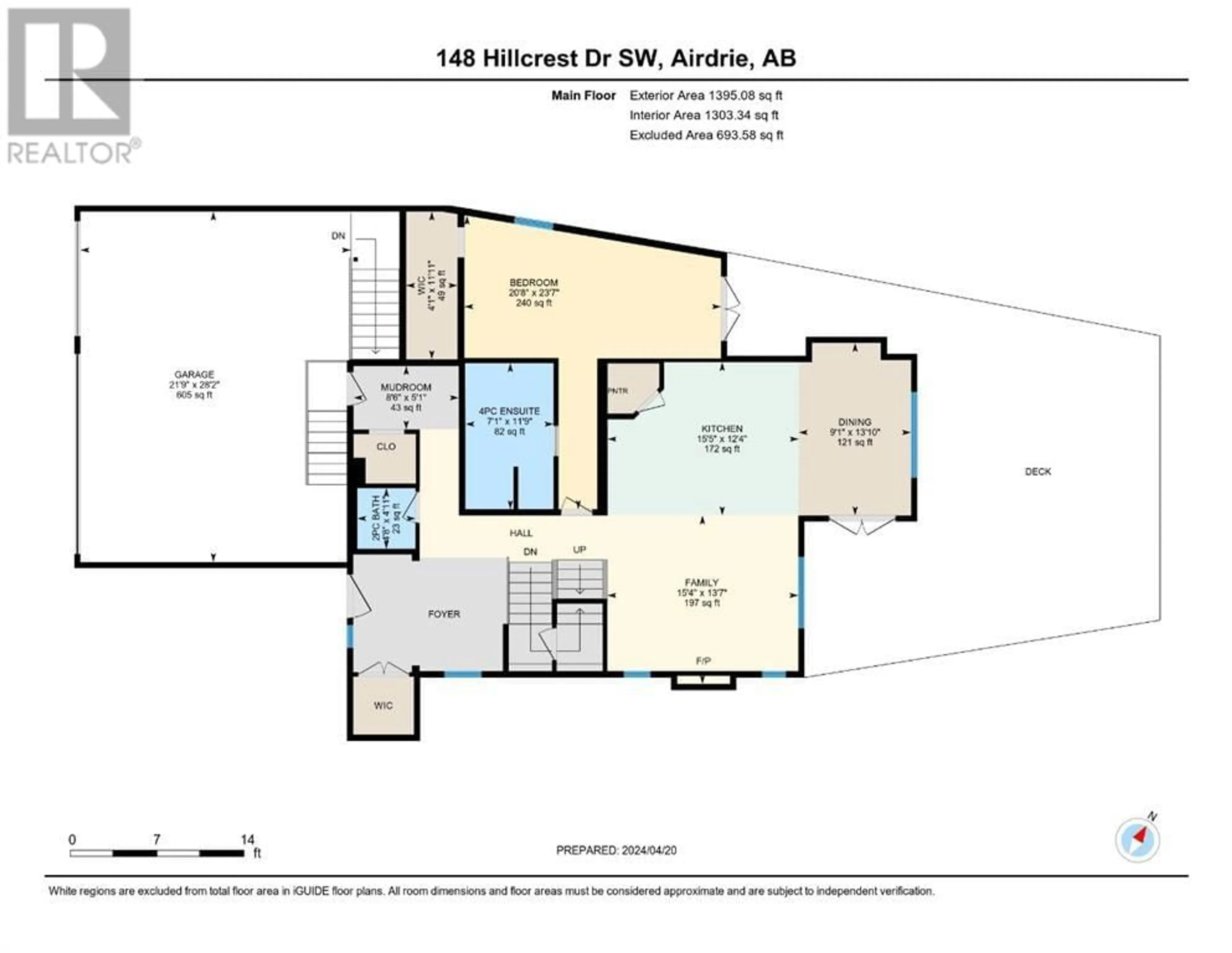 Floor plan for 148 Hillcrest Drive SW, Airdrie Alberta T4B4B1