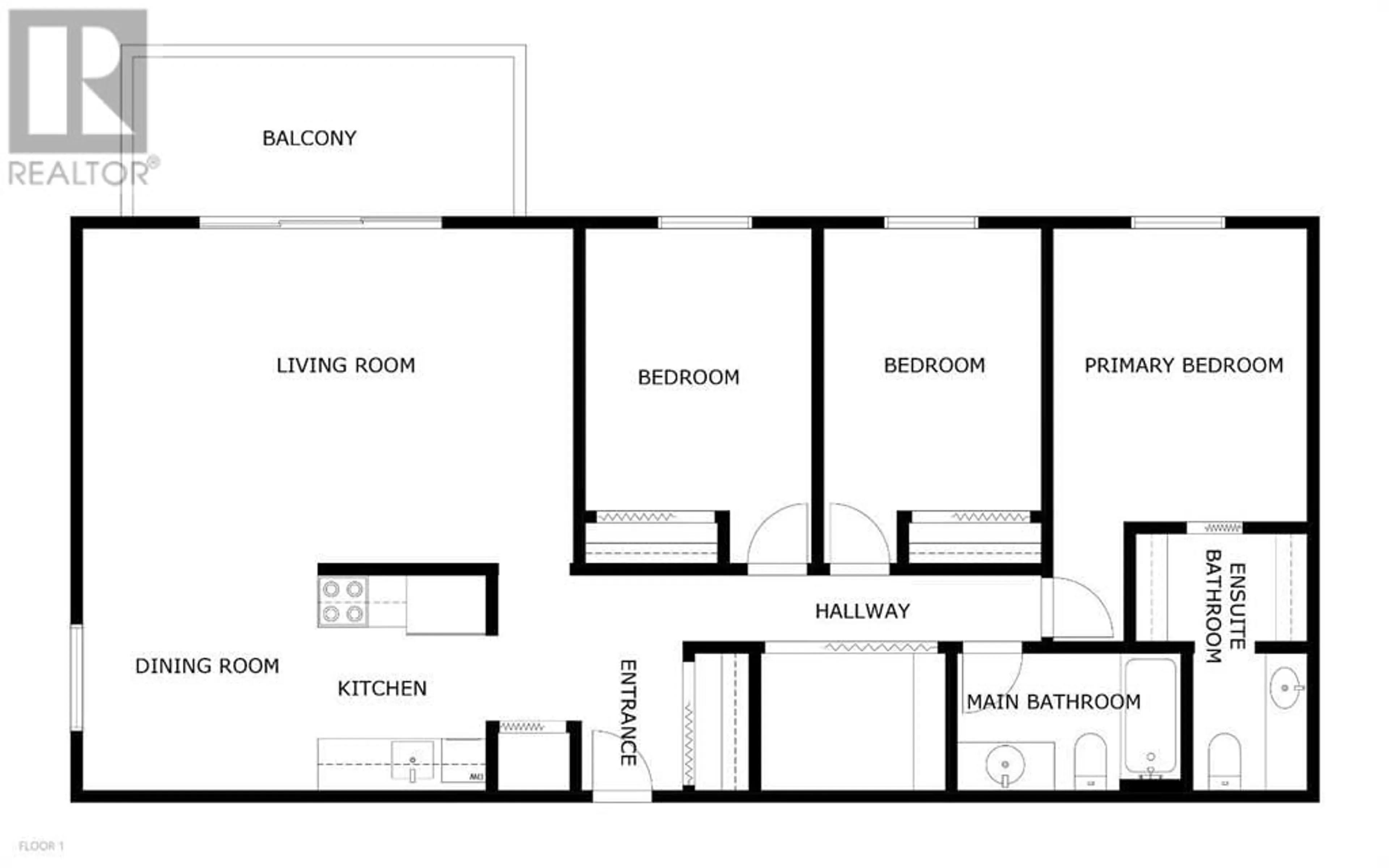 Floor plan for 219 7801 98 Street, Peace River Alberta T8S1C7