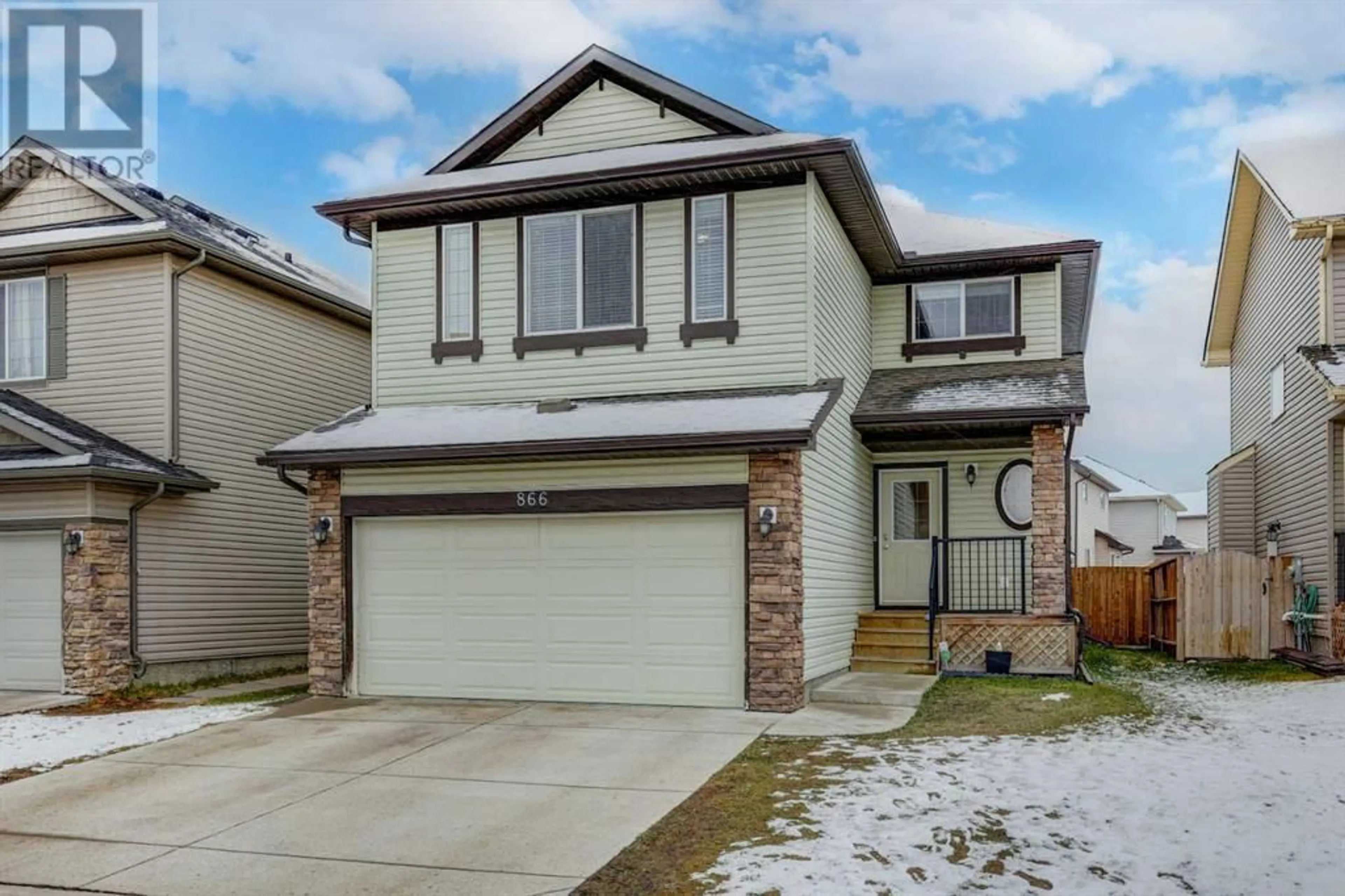 Frontside or backside of a home for 866 Canoe Green SW, Airdrie Alberta T4B3K6