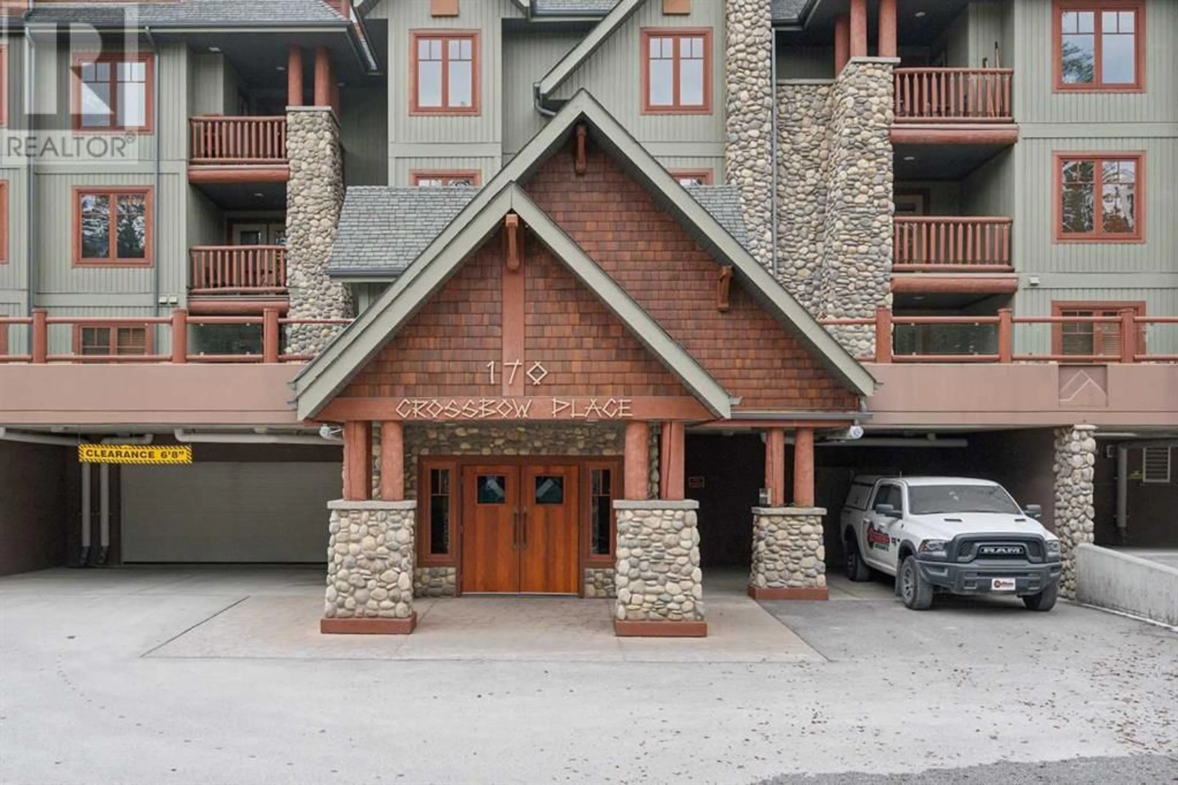 A pic from exterior of the house or condo for 302 170 Crossbow Place, Canmore Alberta T1W3H4