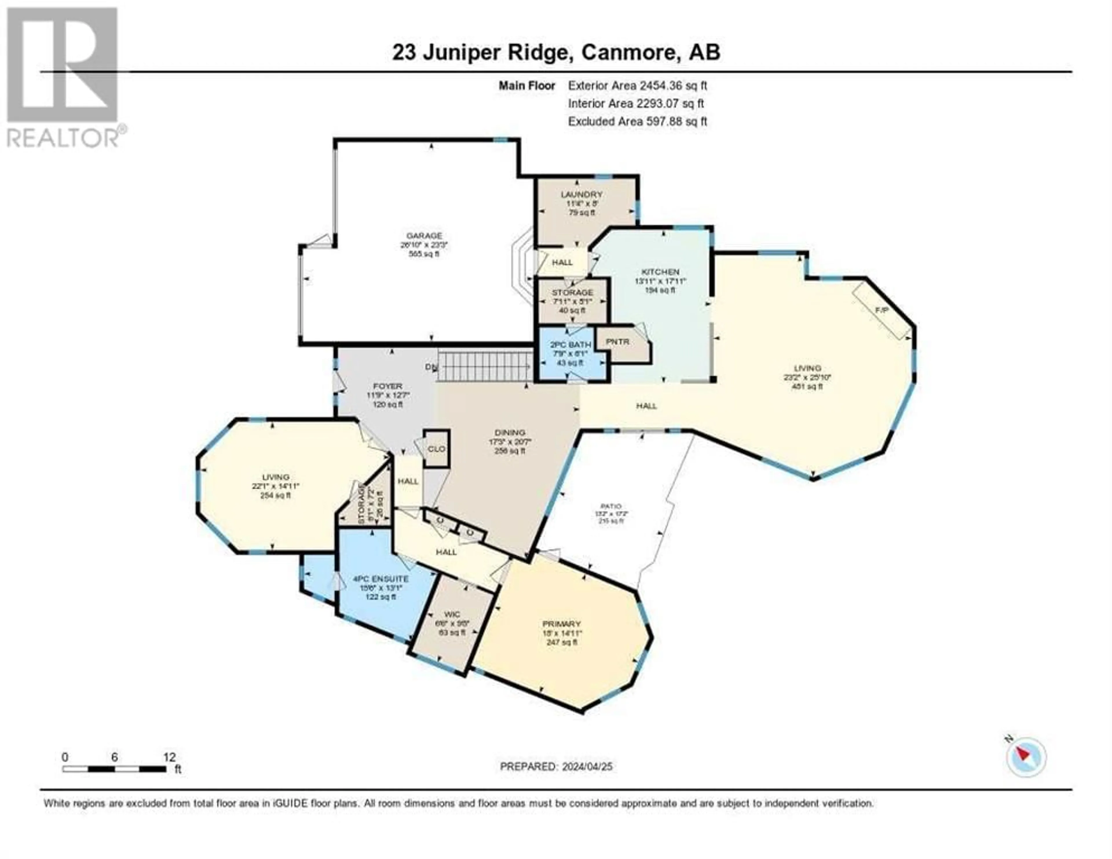 Floor plan for 23 Juniper Ridge, Canmore Alberta T1W1L6