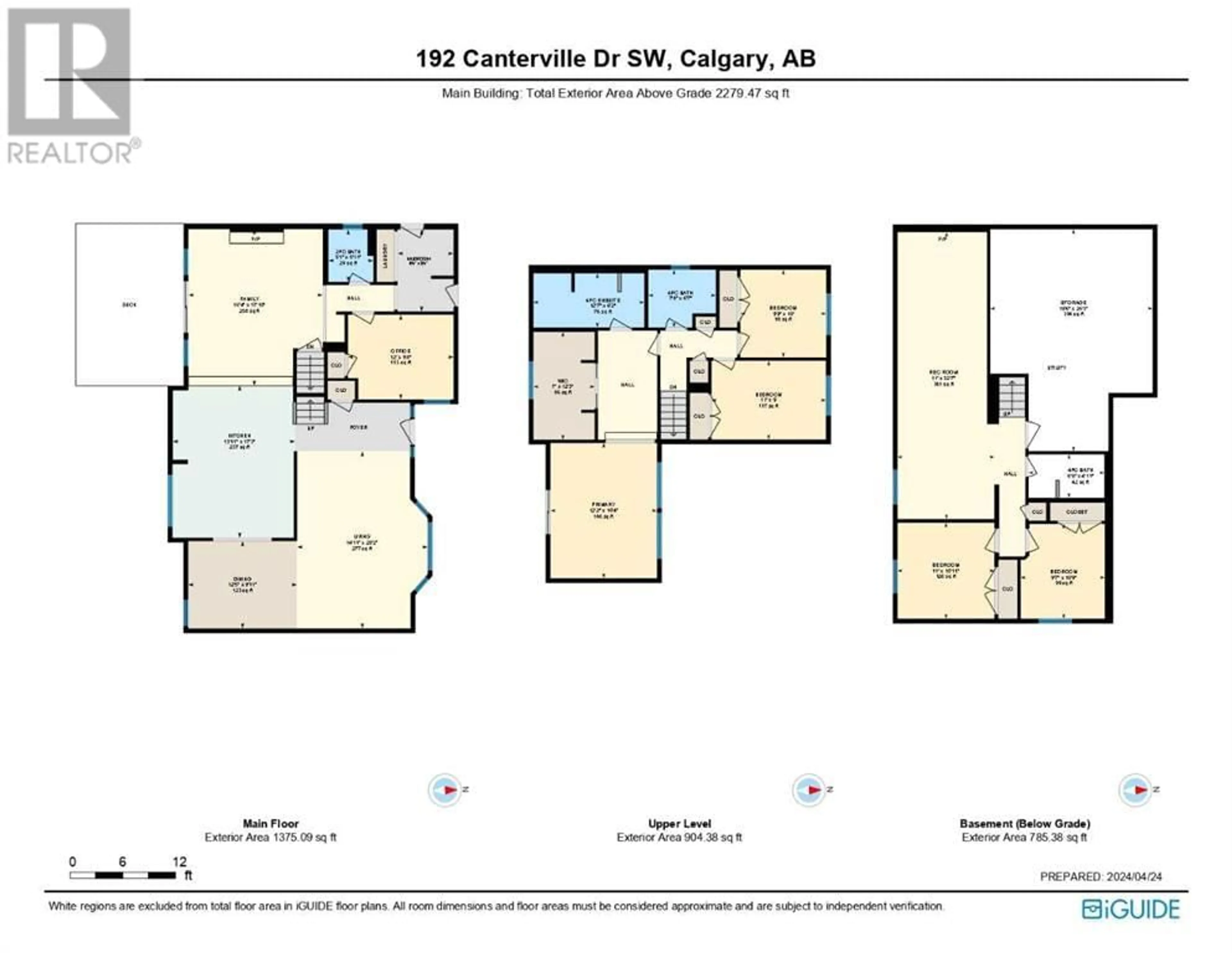 Floor plan for 192 Canterville Drive SW, Calgary Alberta T2W3X2