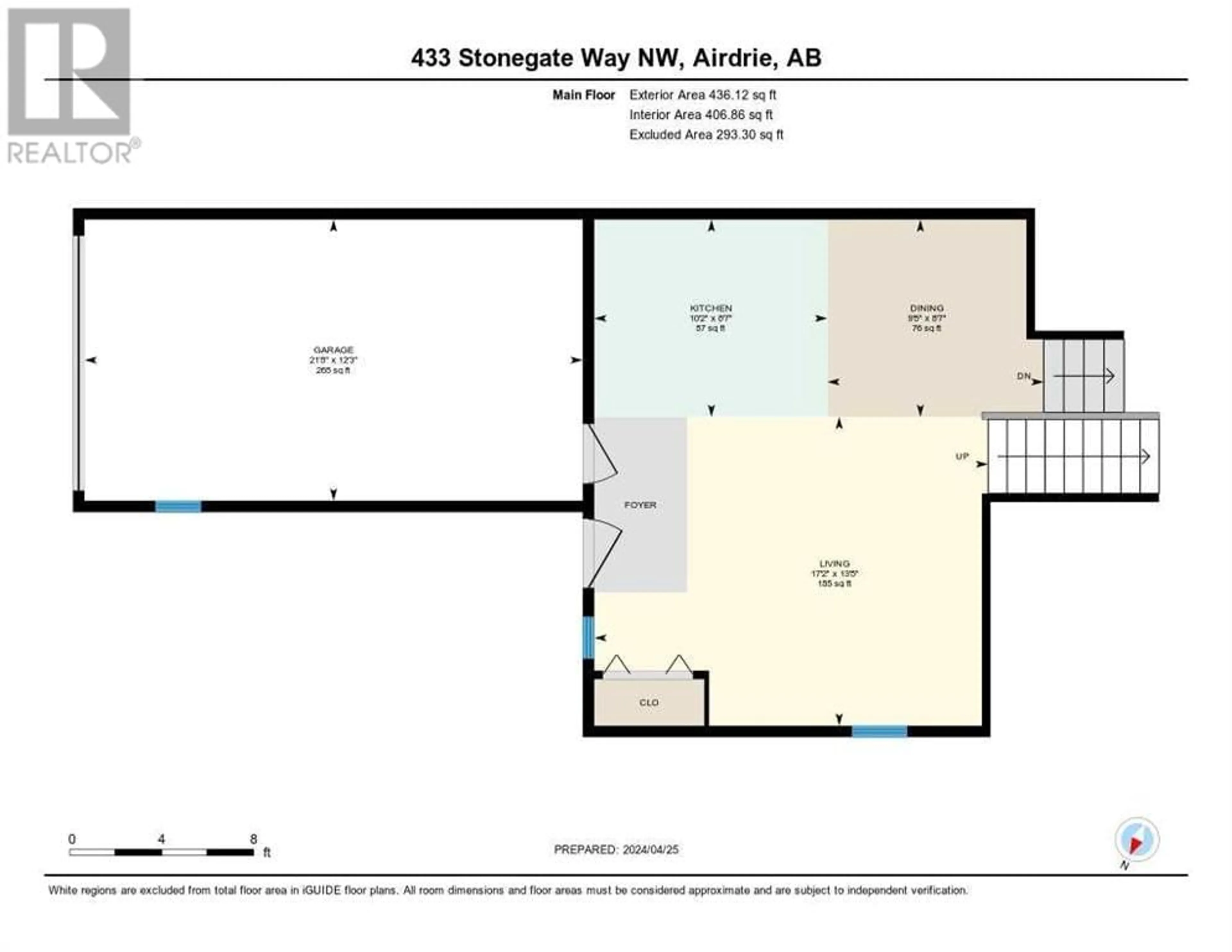 Floor plan for 433 Stonegate Way NW, Airdrie Alberta T4B2Y2