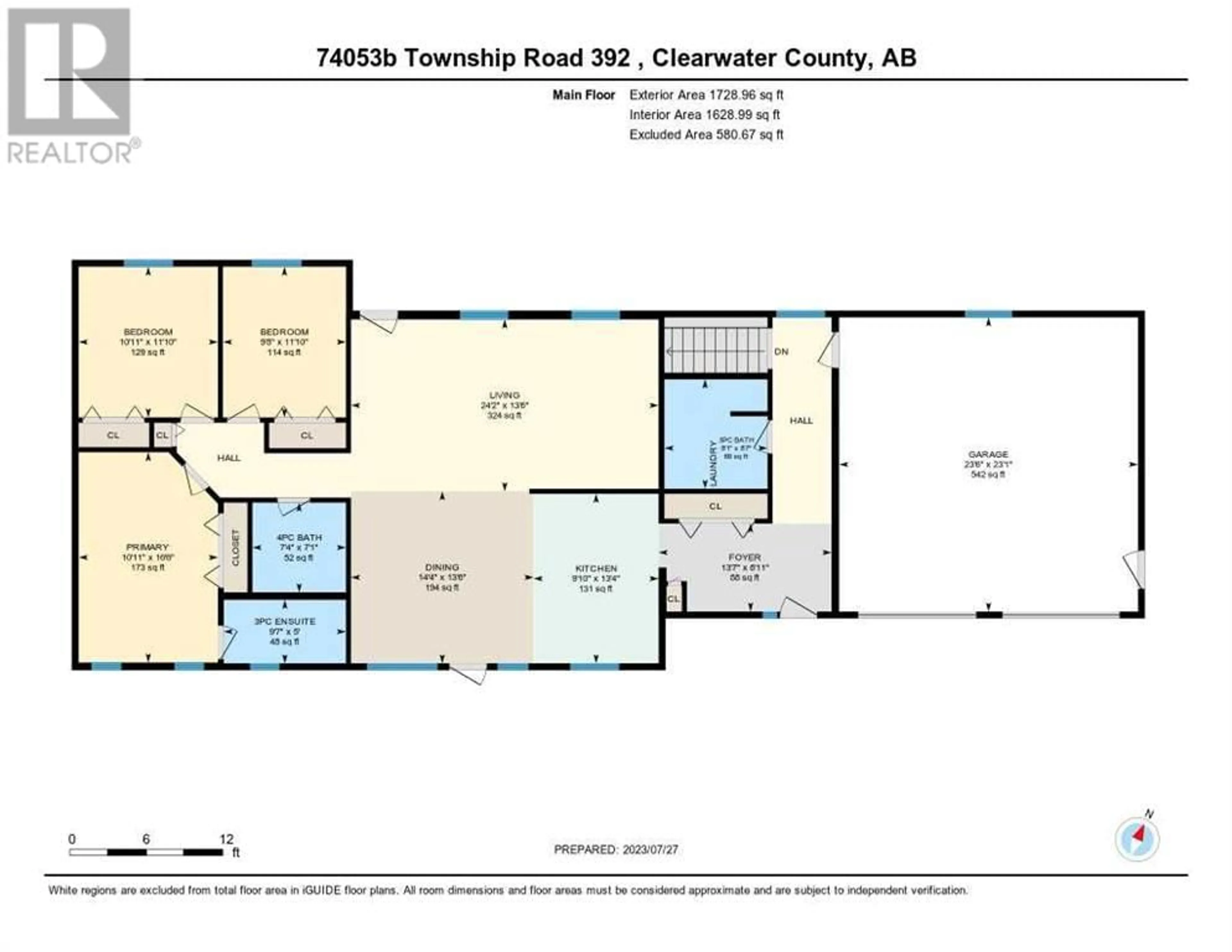 Floor plan for 74053B Township Road 392, Rural Clearwater County Alberta T4T2A2
