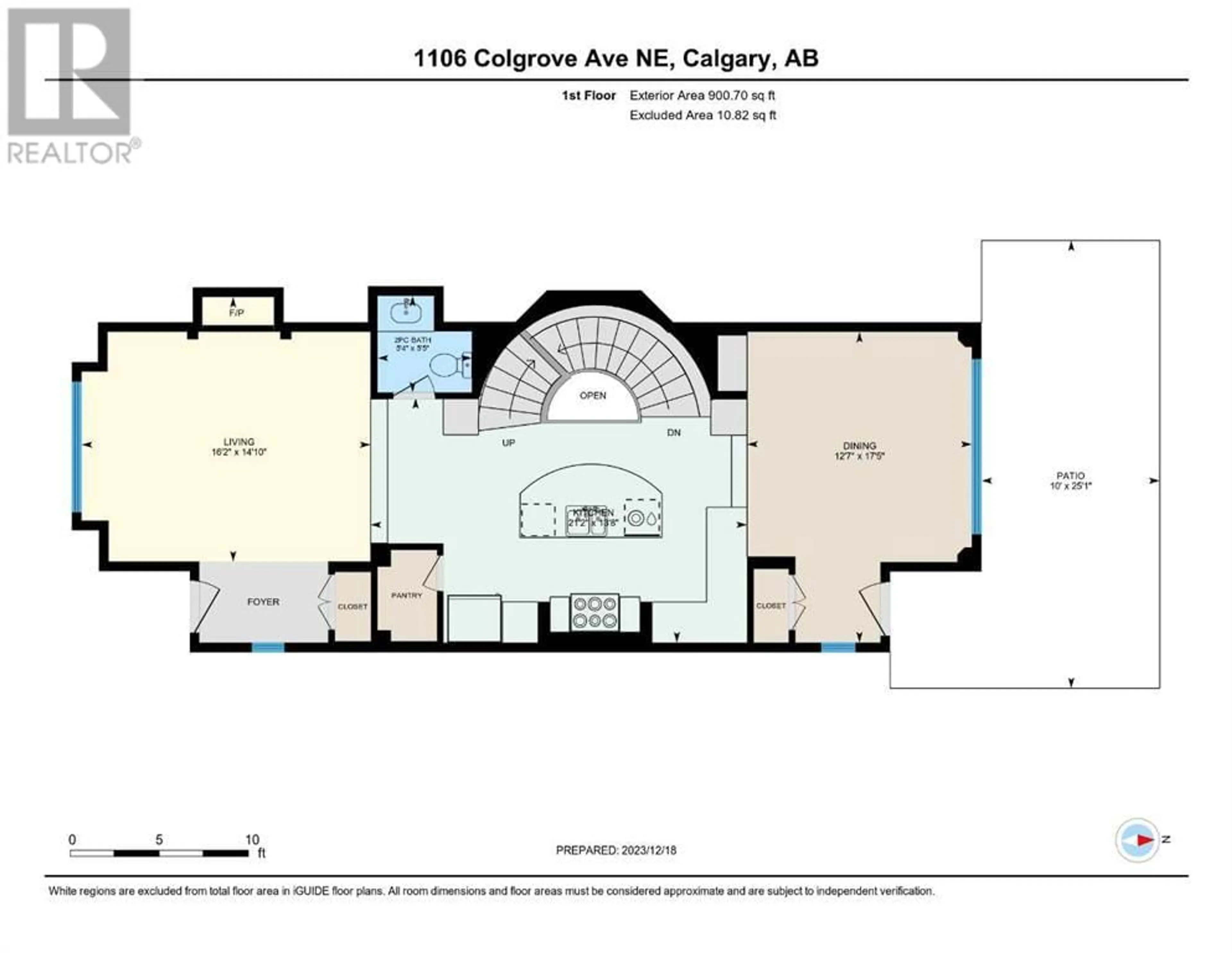 Floor plan for 1106 Colgrove Avenue NE, Calgary Alberta T2E5B9