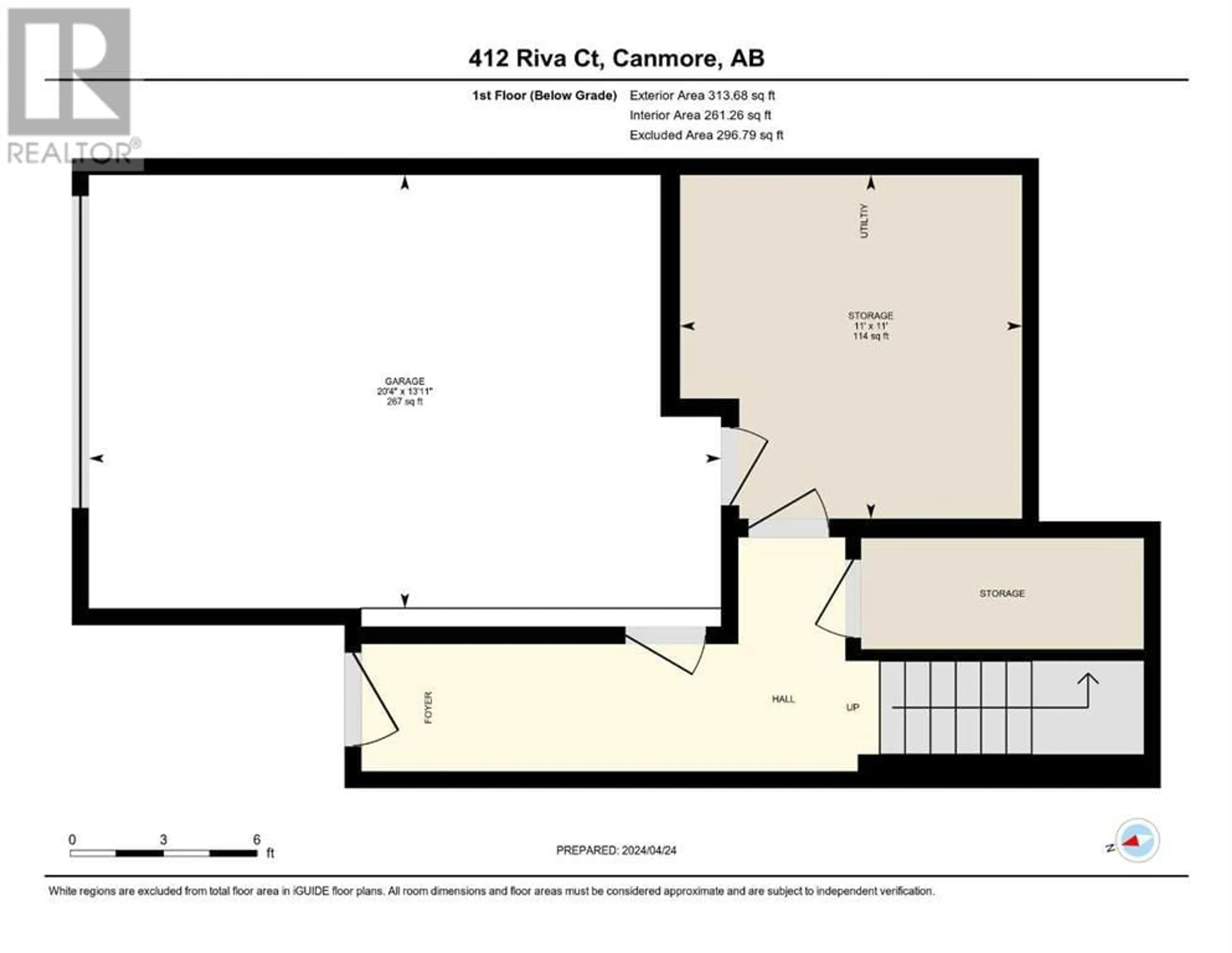 Floor plan for 412 Riva Heights, Canmore Alberta T1W3L4