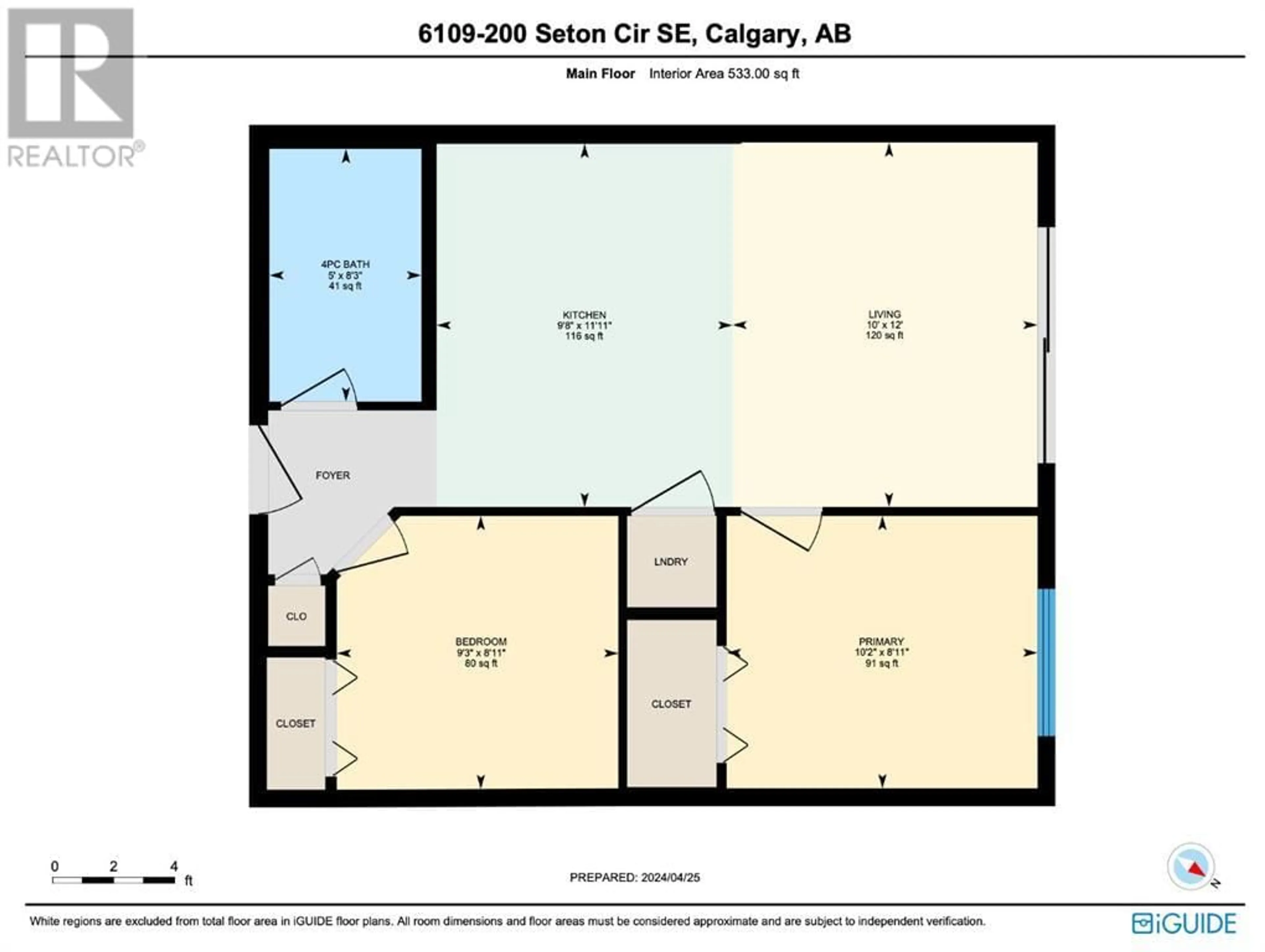 Floor plan for 6109 200 Seton Circle SE, Calgary Alberta T3M3P7