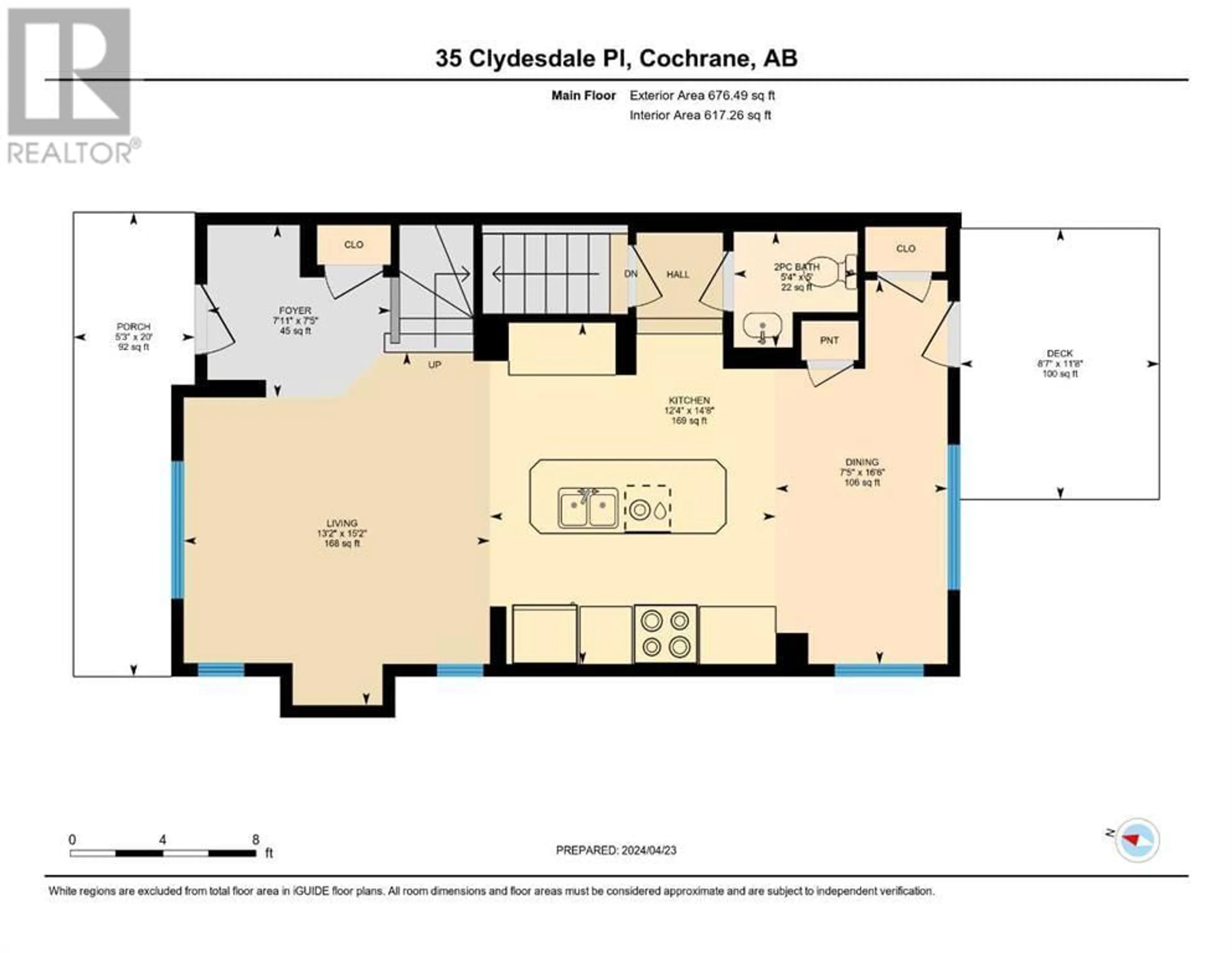 Floor plan for 35 Clydesdale Place, Cochrane Alberta T4C0M4