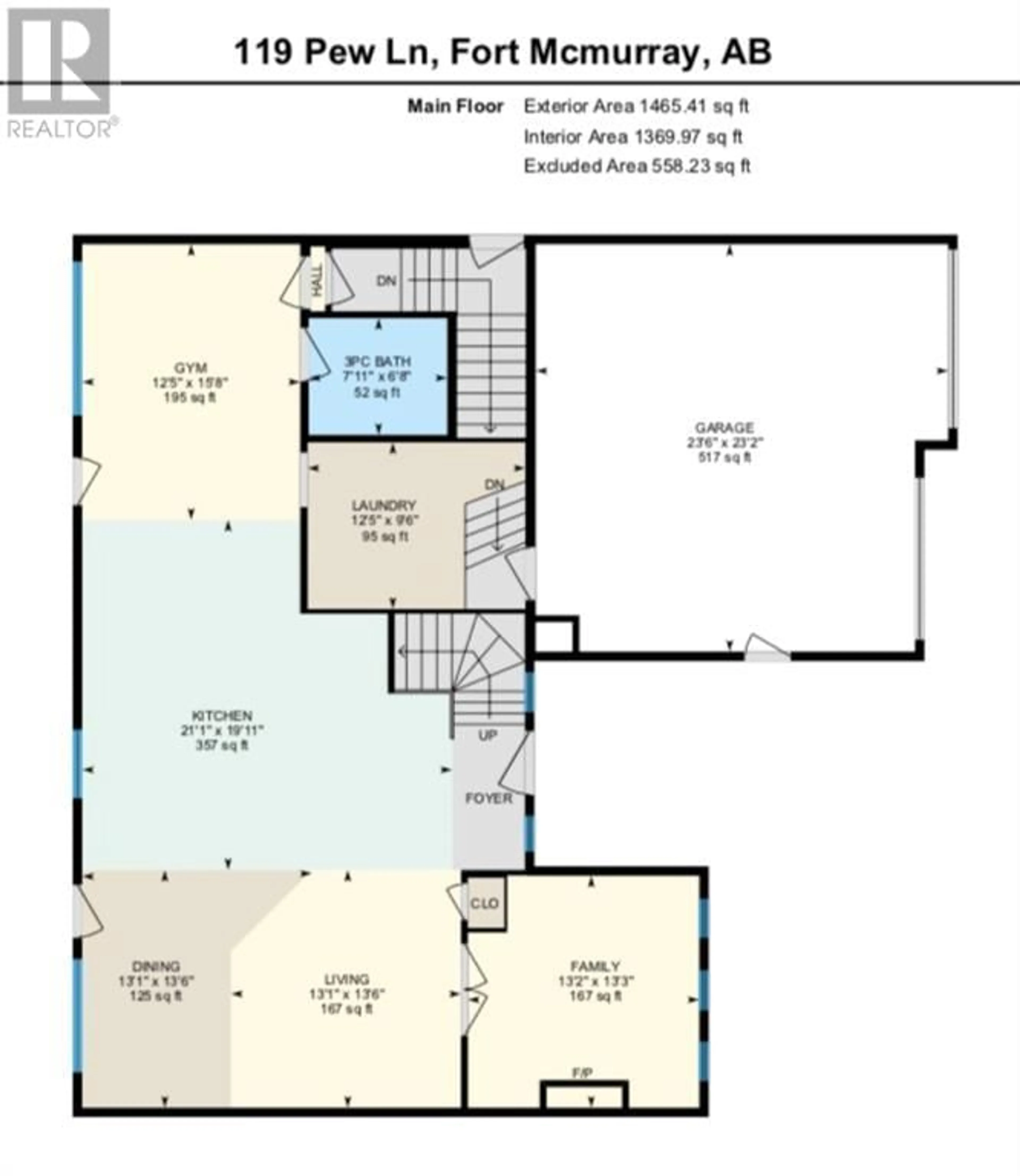 Floor plan for 119 Pew LANE, Fort McMurray Alberta T9K0A8
