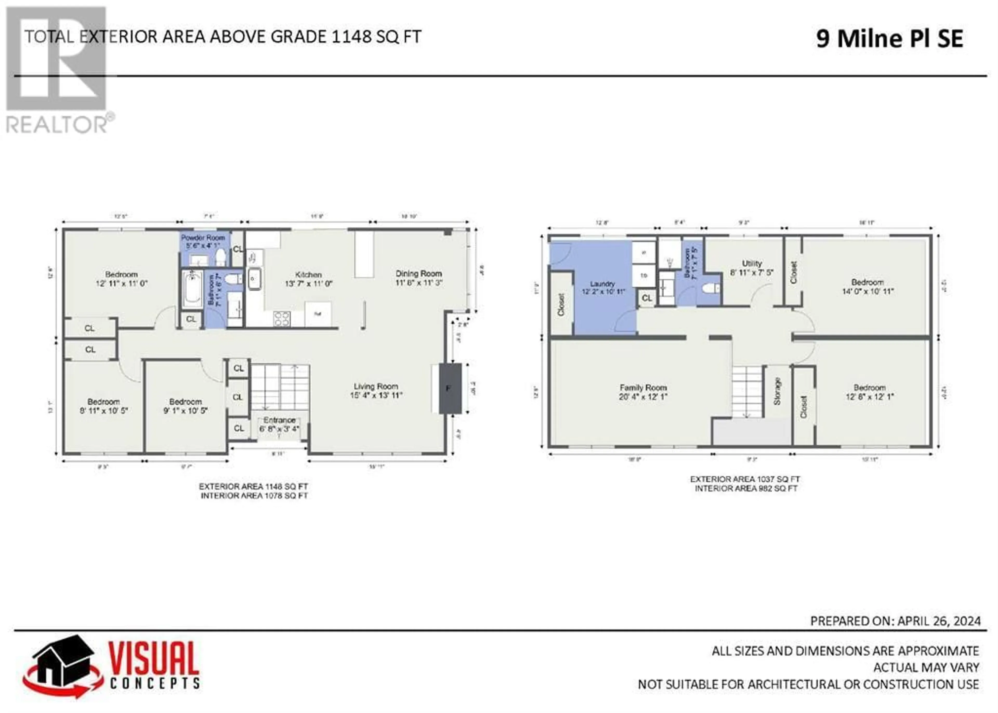 Floor plan for 9 Milne Place SE, Medicine Hat Alberta T1A7P1