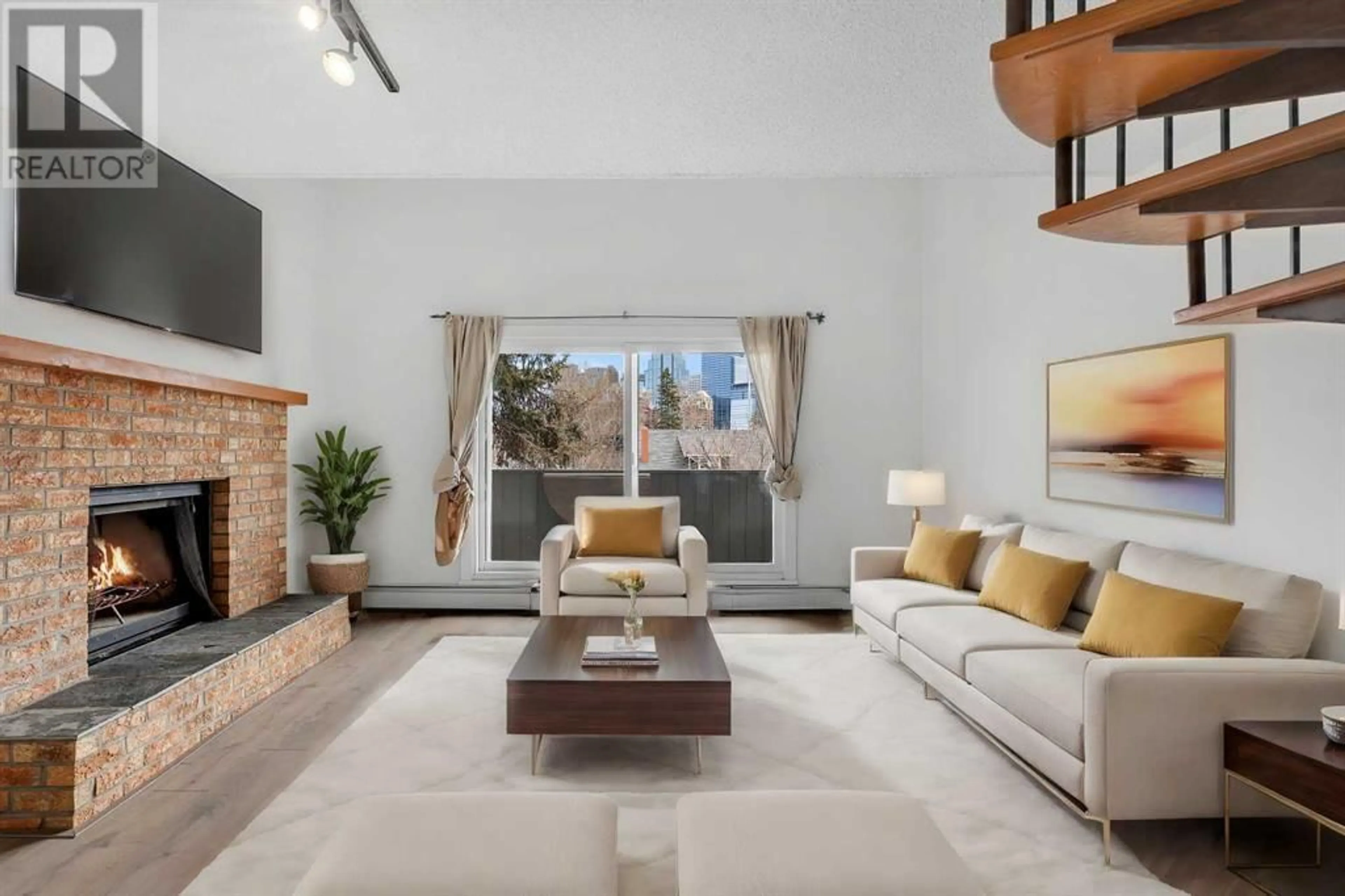 Living room for 302 730 2 Avenue NW, Calgary Alberta T2N0E3