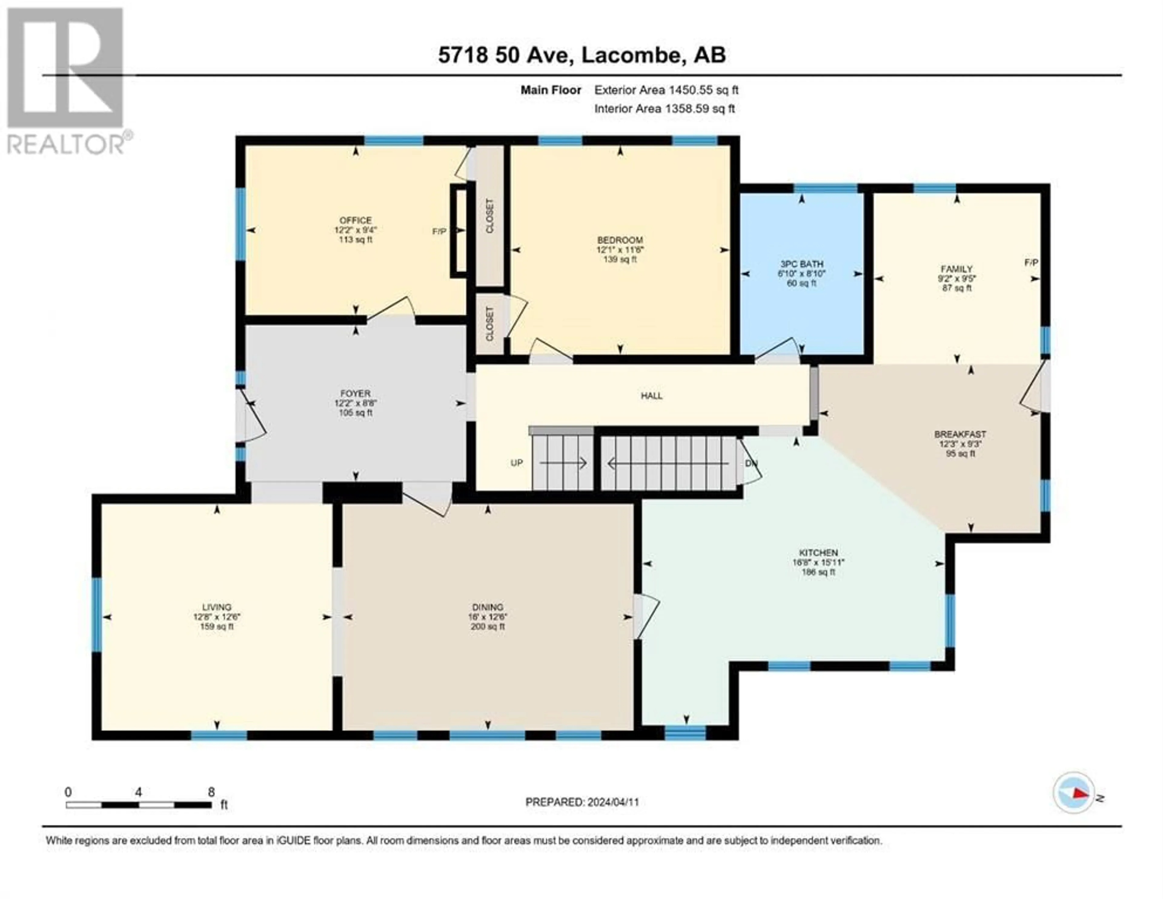 Floor plan for 5718 50 Avenue, Lacombe Alberta T4L1K7