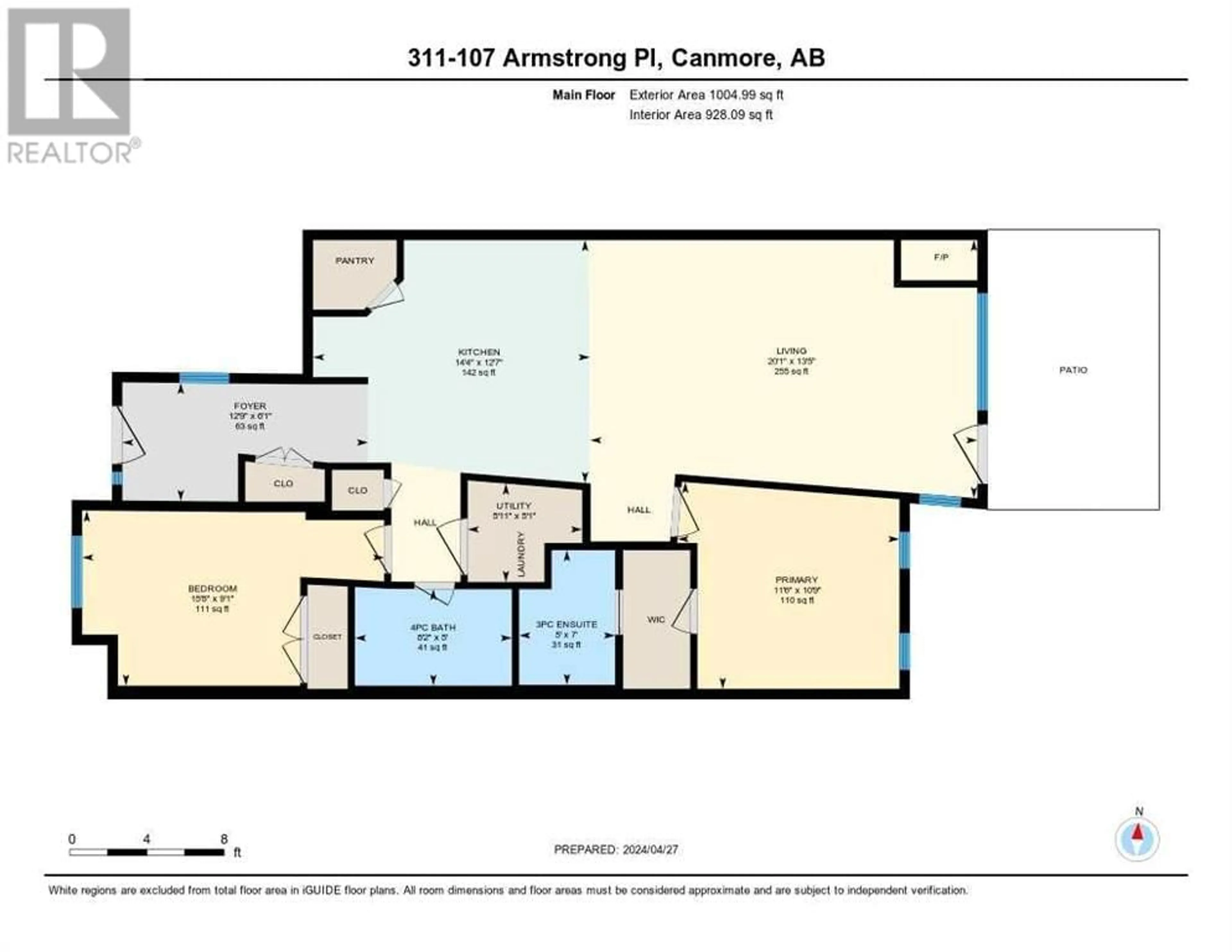 Floor plan for 311 107 Armstrong Place, Canmore Alberta T1W0A5