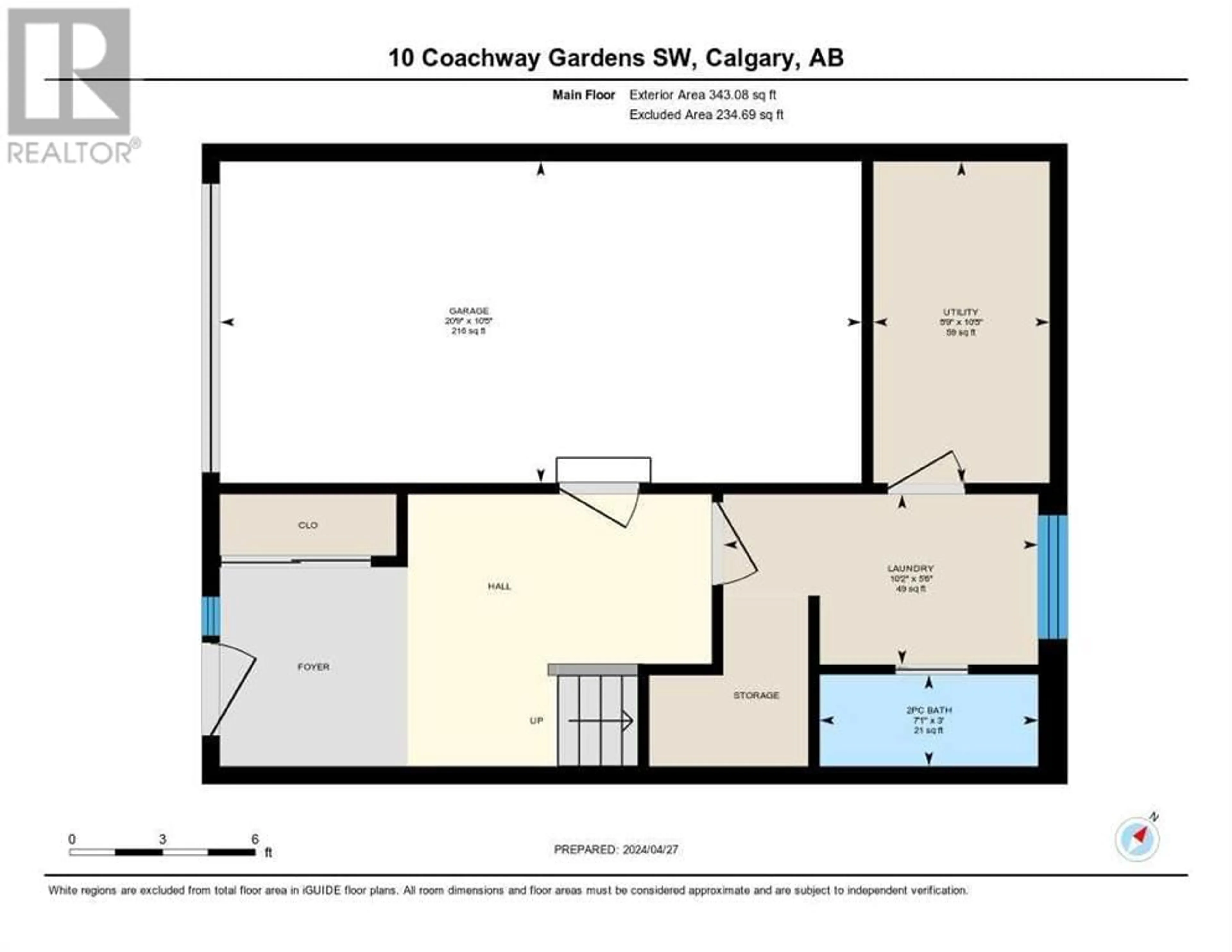 Floor plan for 10 Coachway Gardens SW, Calgary Alberta T3H2V9