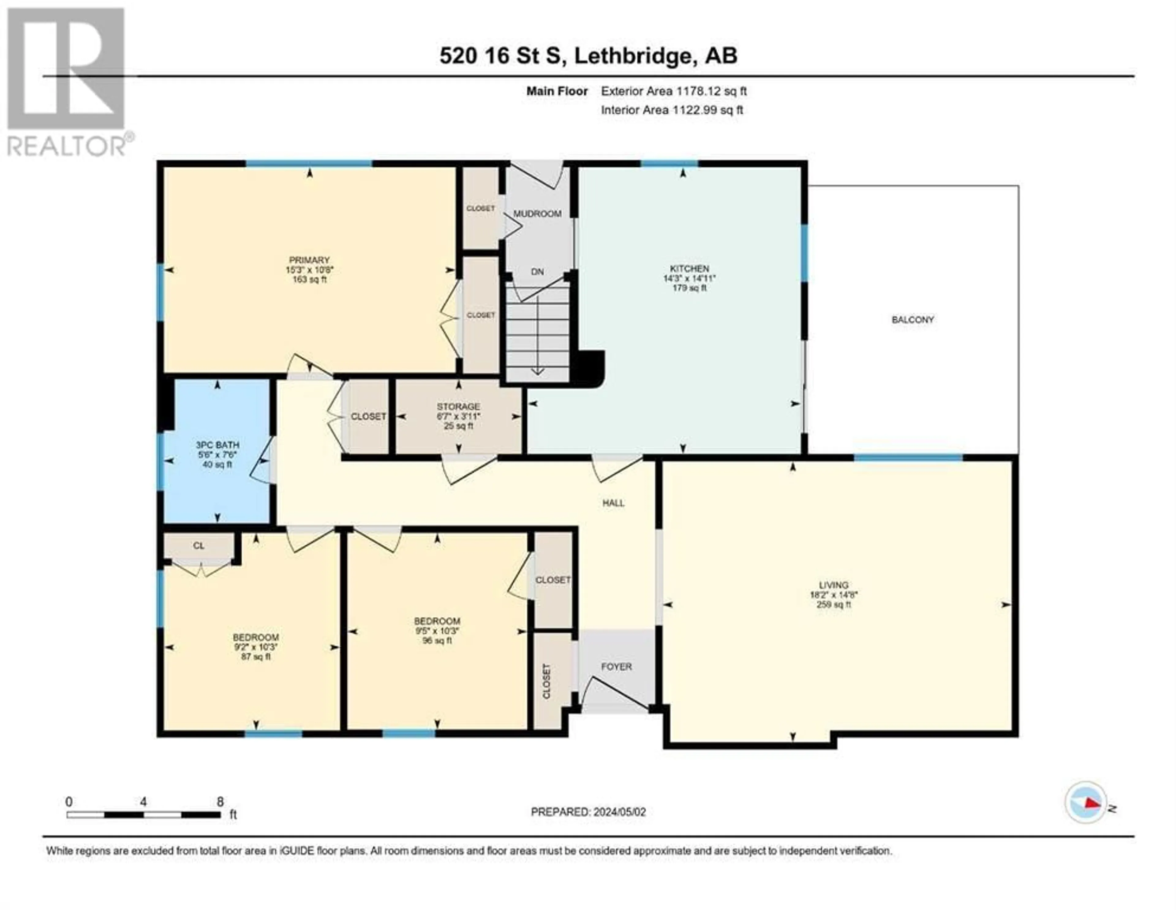 Floor plan for 520 16 Street S, Lethbridge Alberta T1J3A9