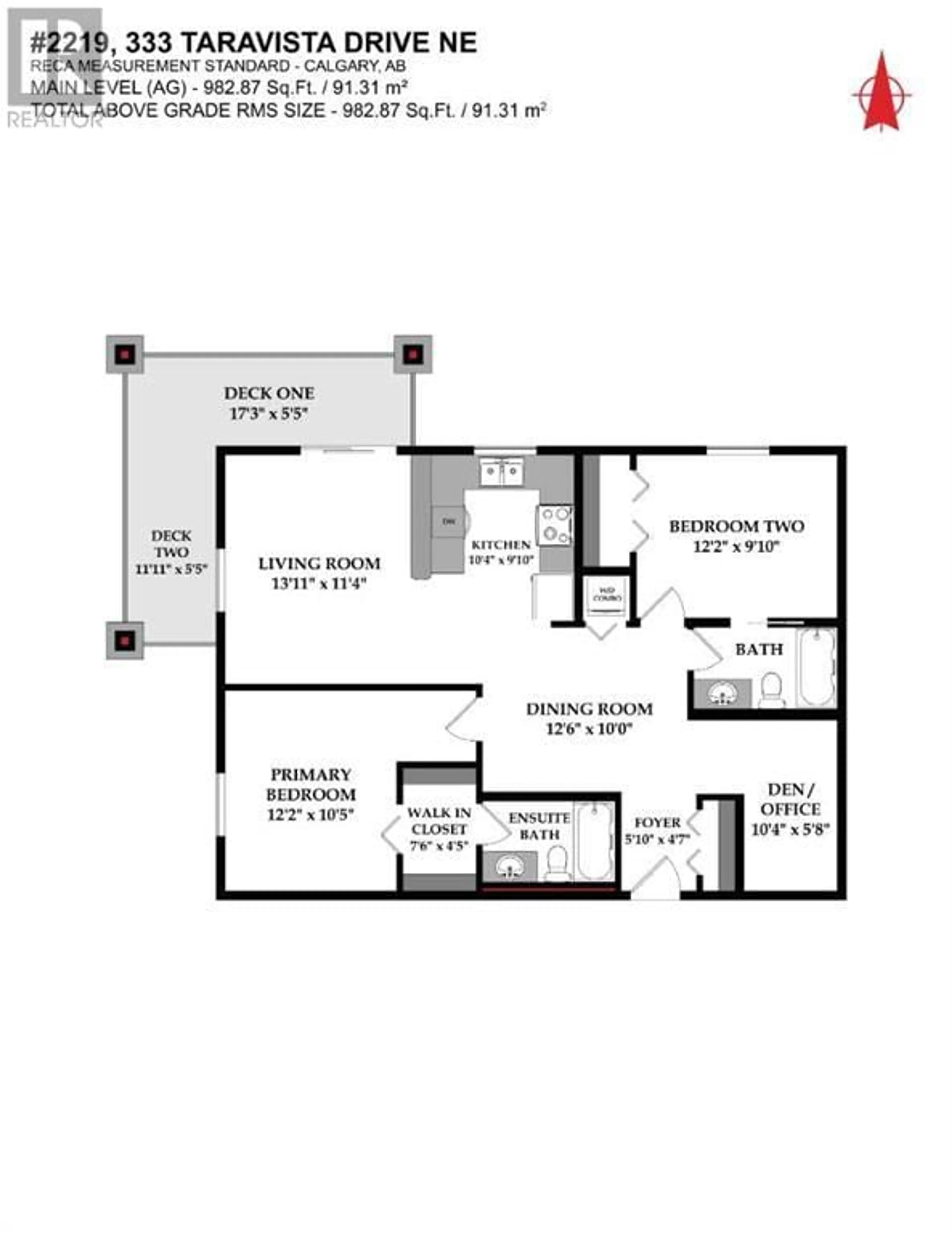Floor plan for 2219 333 Taravista Drive NE, Calgary Alberta T3J0H4