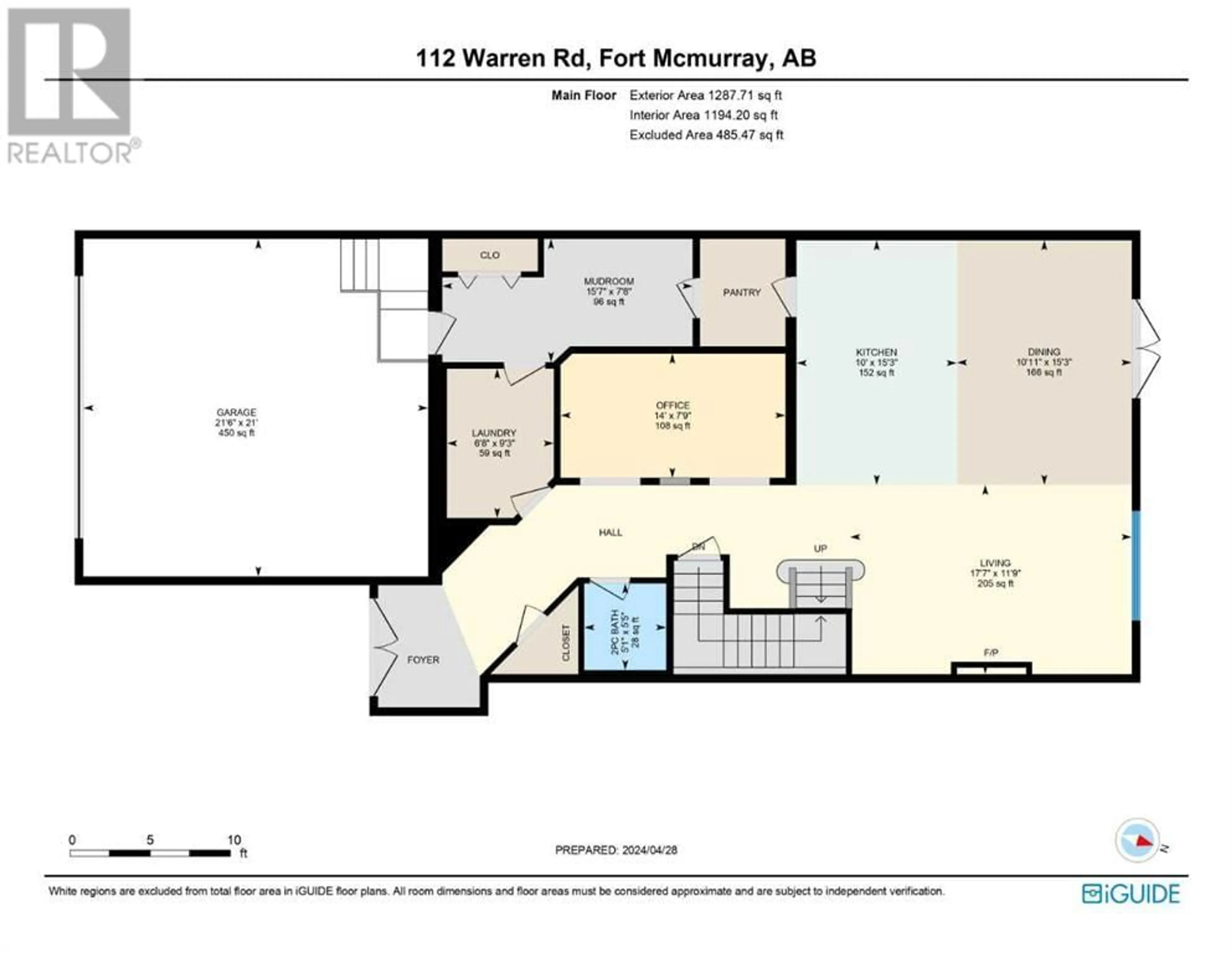 Floor plan for 112 Warren Road, Fort McMurray Alberta T9H5H7