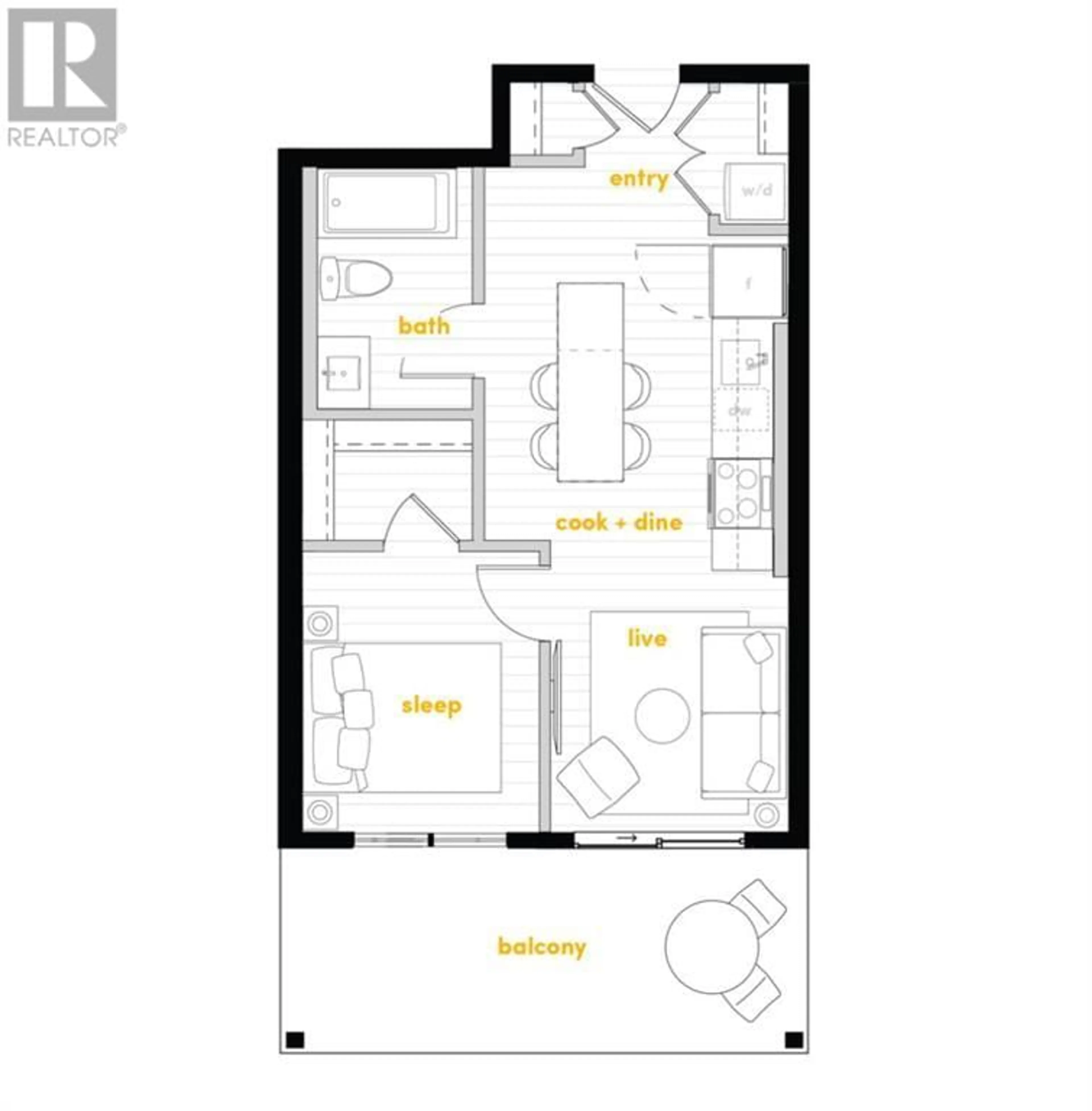 Floor plan for 306 455 1st Avenue NE, Calgary Alberta T2E0B3