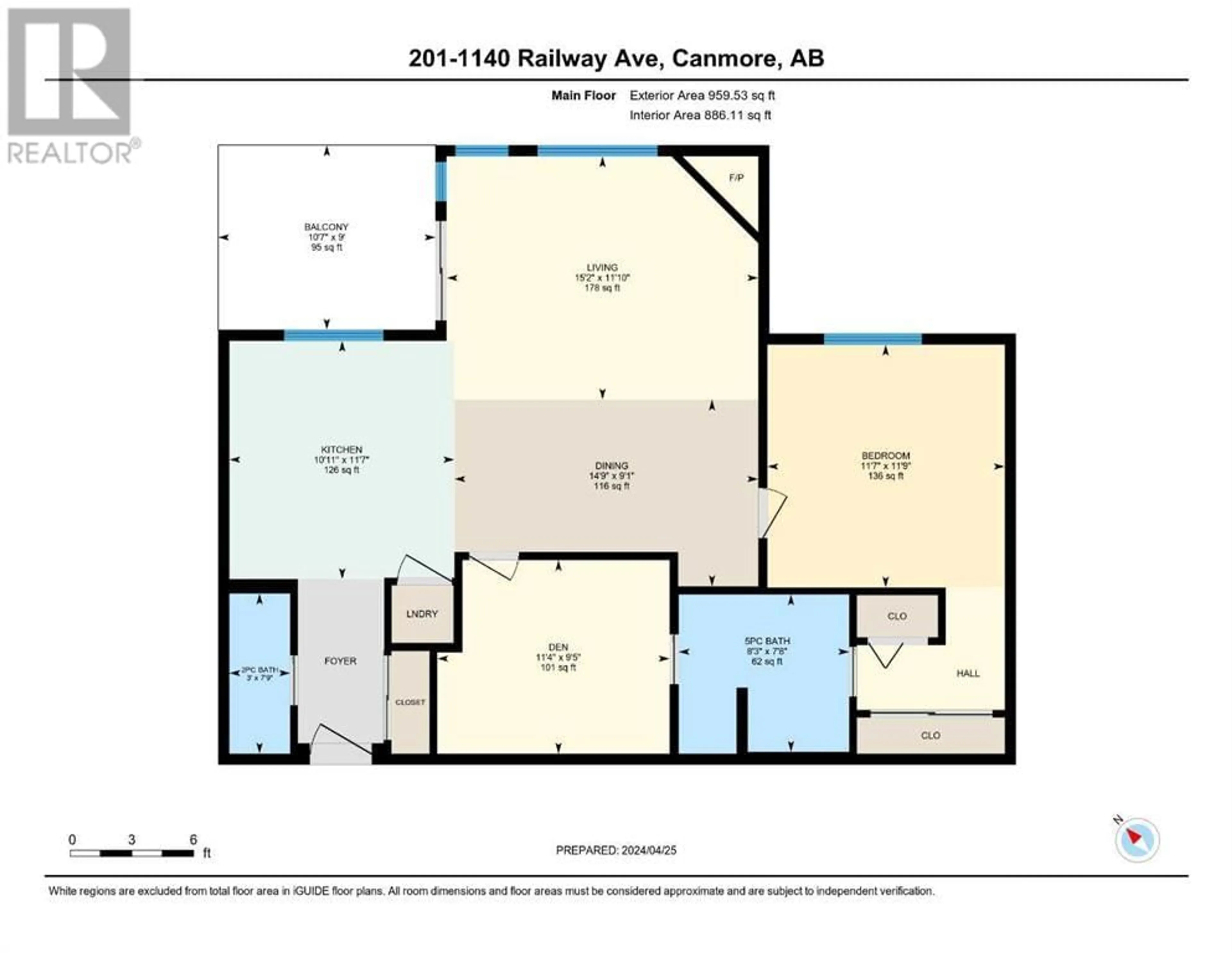 Floor plan for 201 1140 Railway Avenue, Canmore Alberta T1W1P4