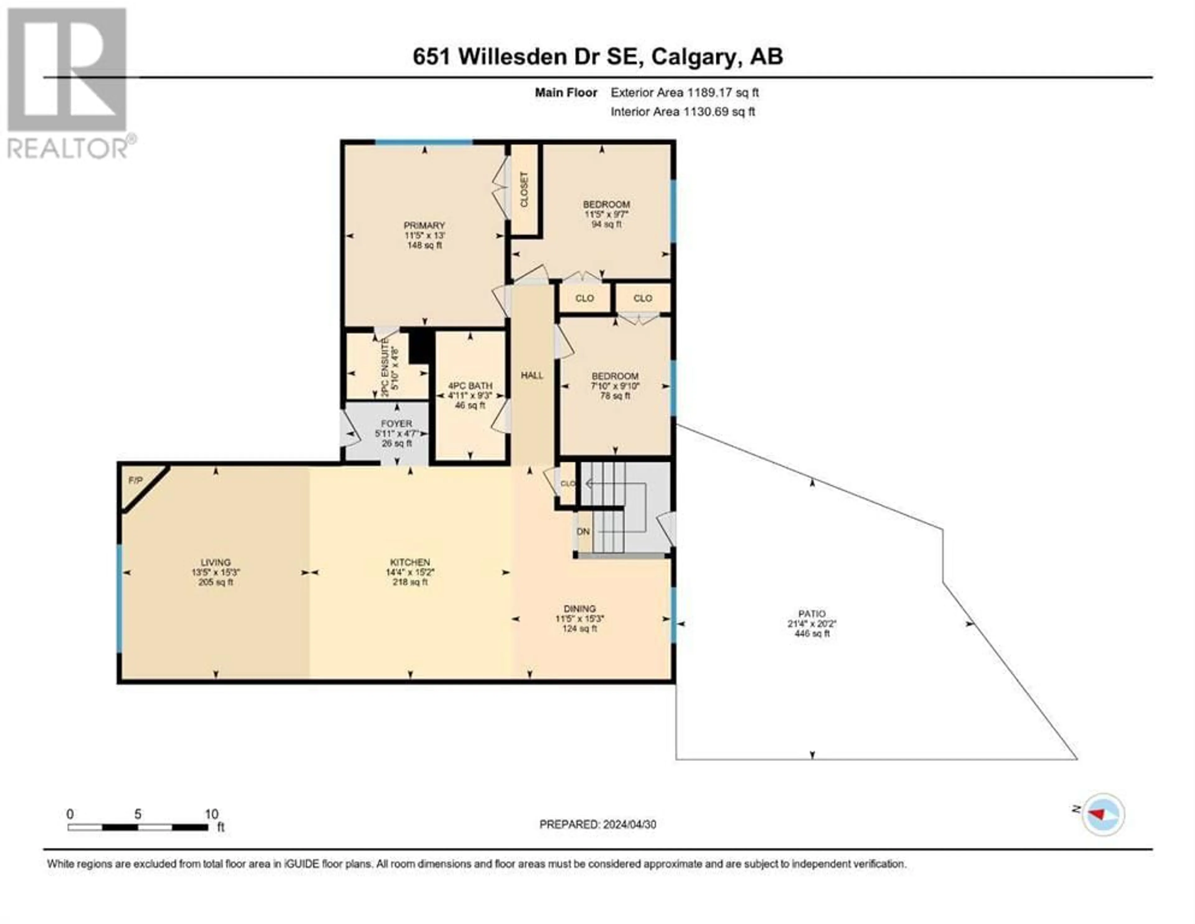Floor plan for 651 Willesden Drive SE, Calgary Alberta T2J2G2