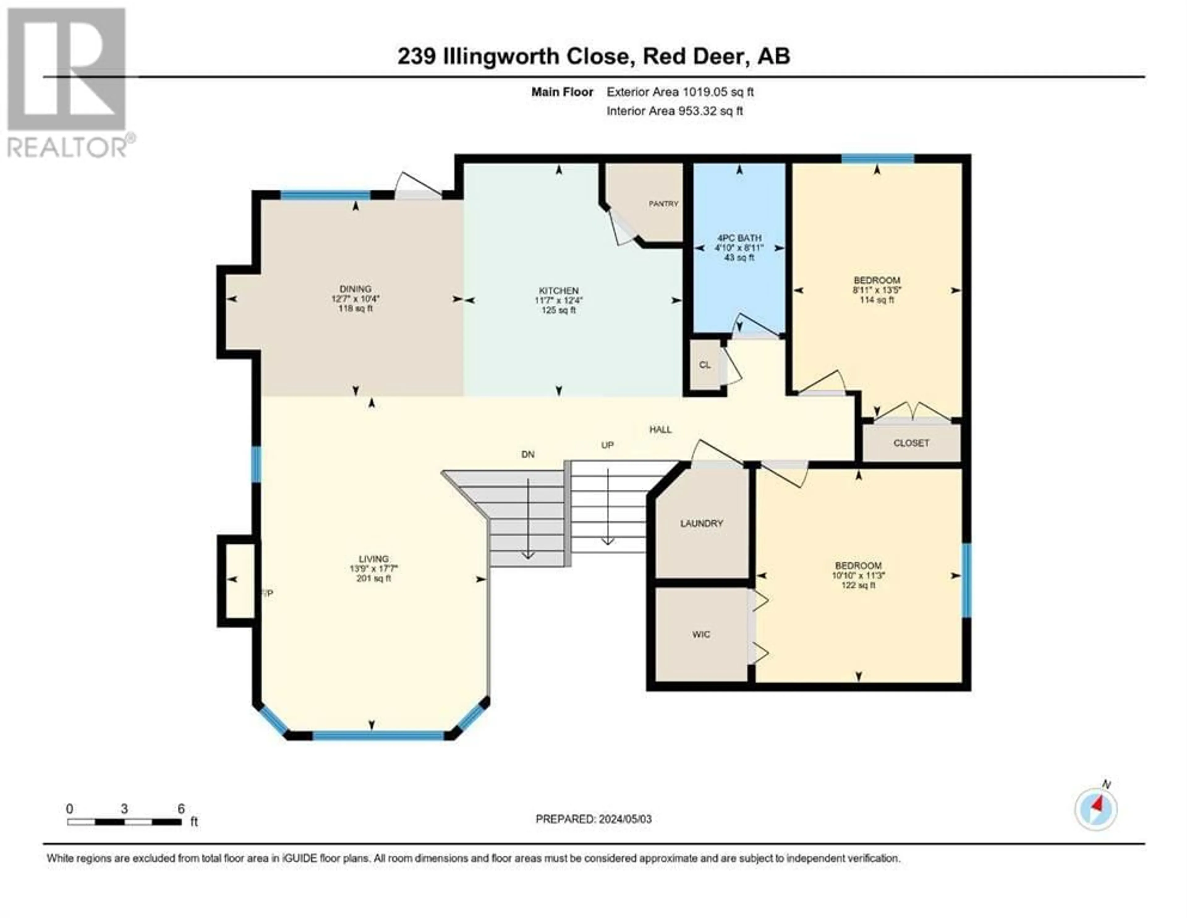 Floor plan for 239 Illingworth Close, Red Deer Alberta T4R0B3