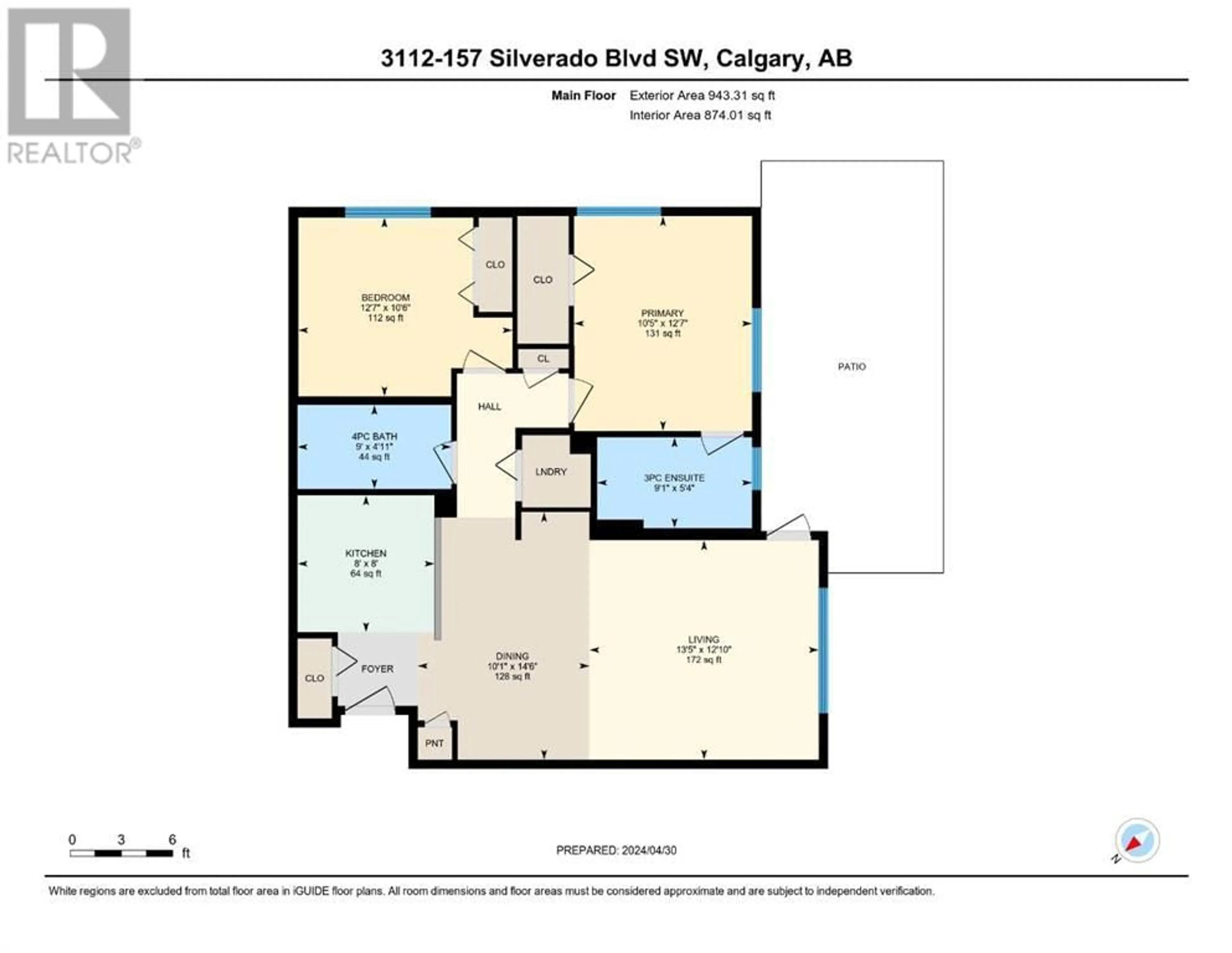 Floor plan for 3112 175 Silverado Boulevard SW, Calgary Alberta T2X0V5