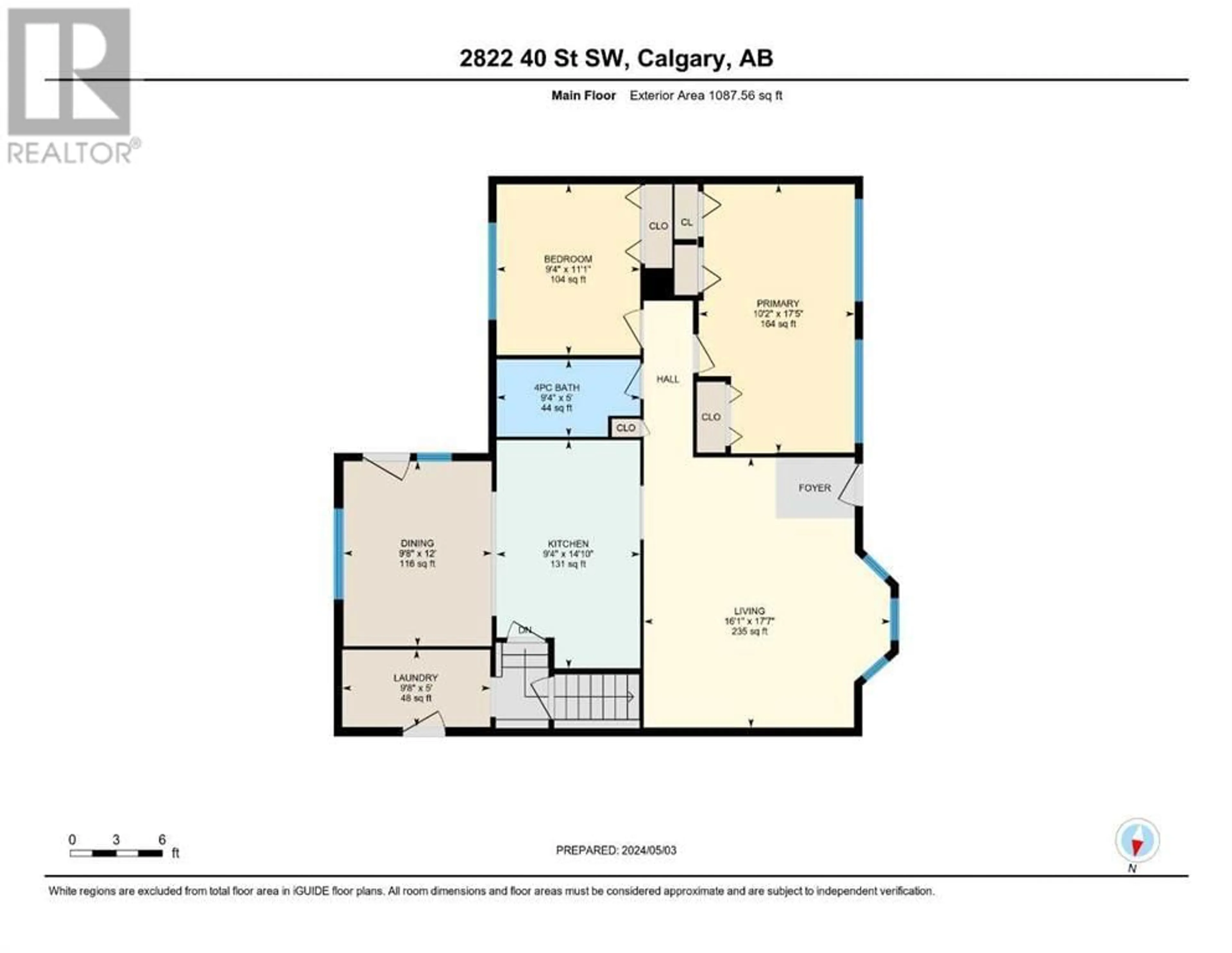 Floor plan for 2822 40 Street SW, Calgary Alberta T3E3J6