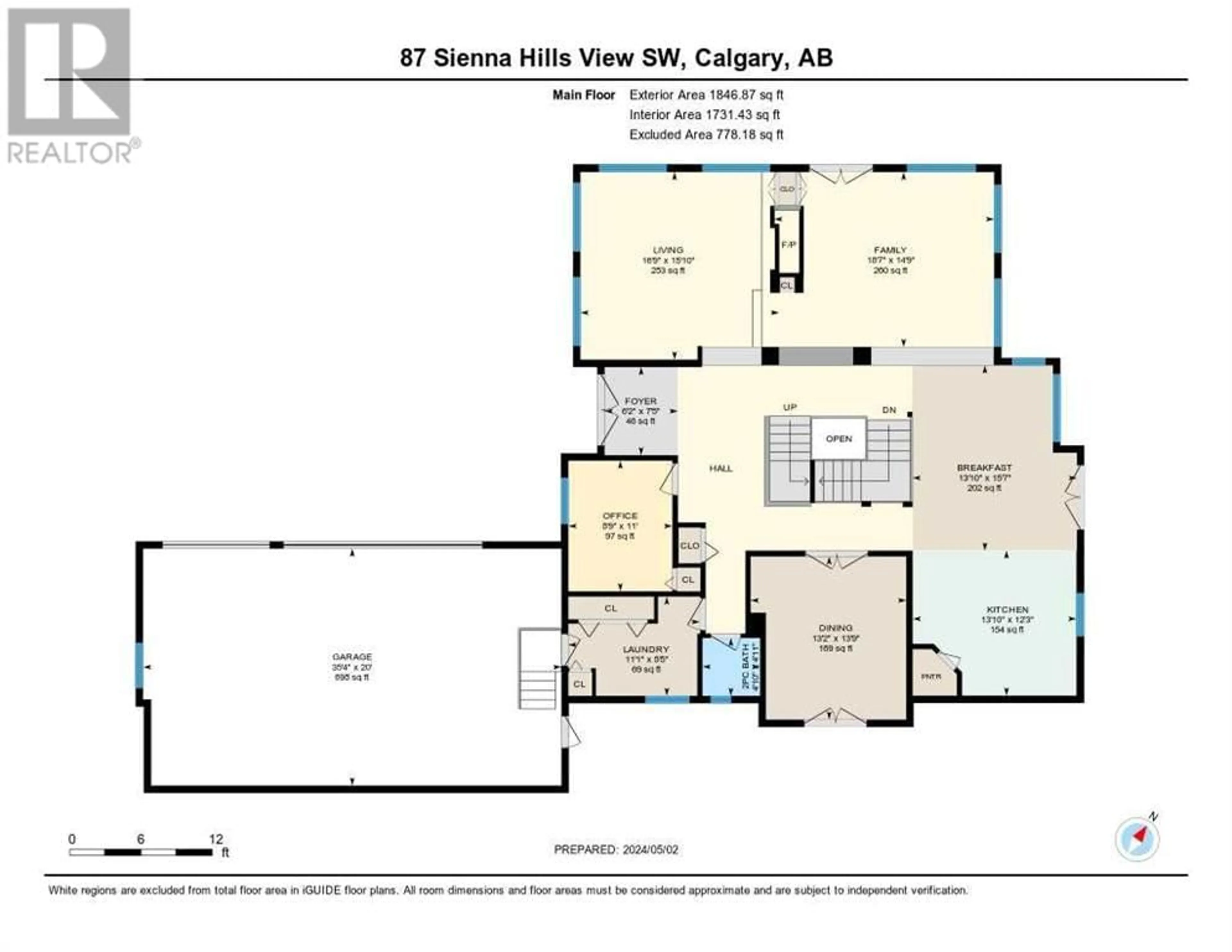 Floor plan for 87 Sienna Hills View SW, Calgary Alberta t3h2y8