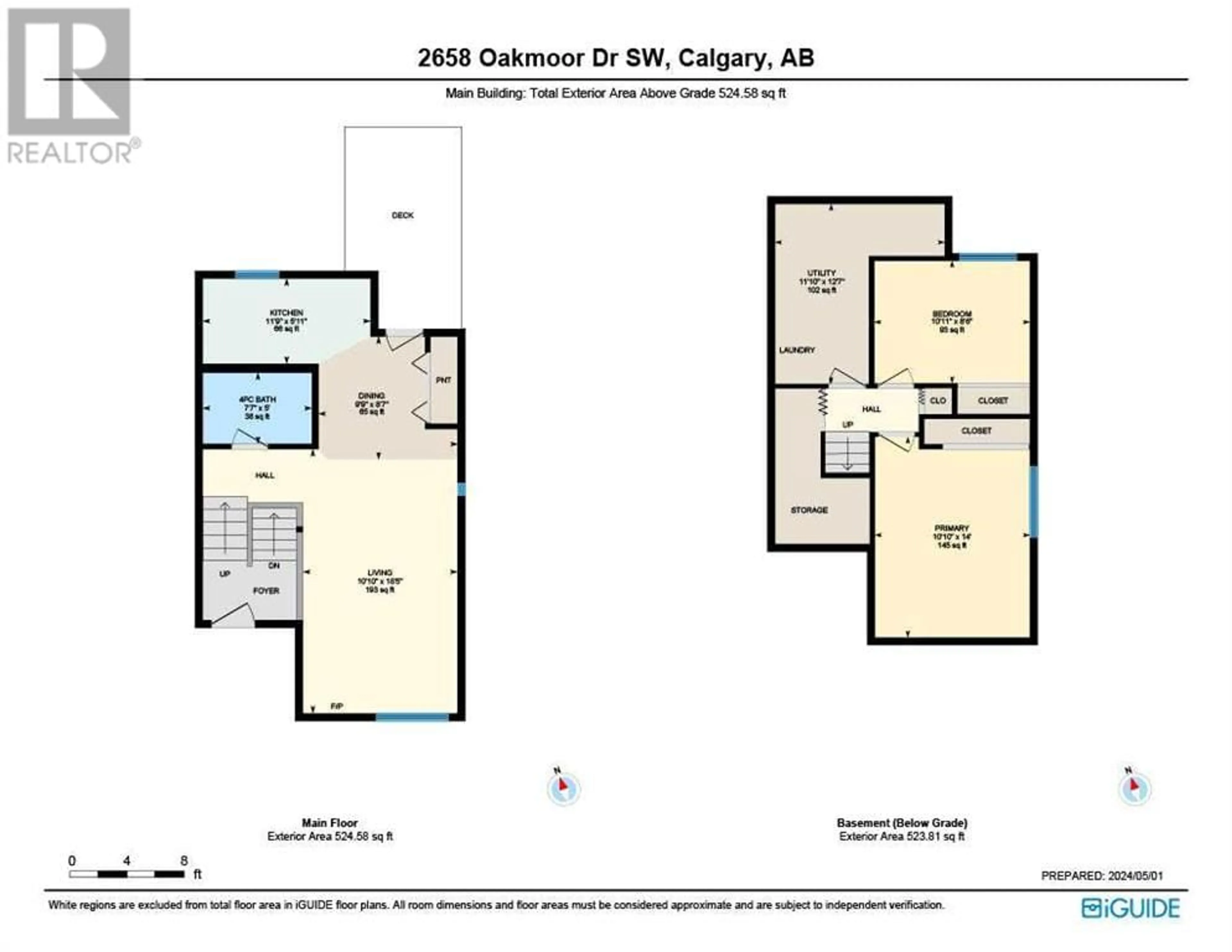 Floor plan for 2658 Oakmoor Drive SW, Calgary Alberta T2V4E8