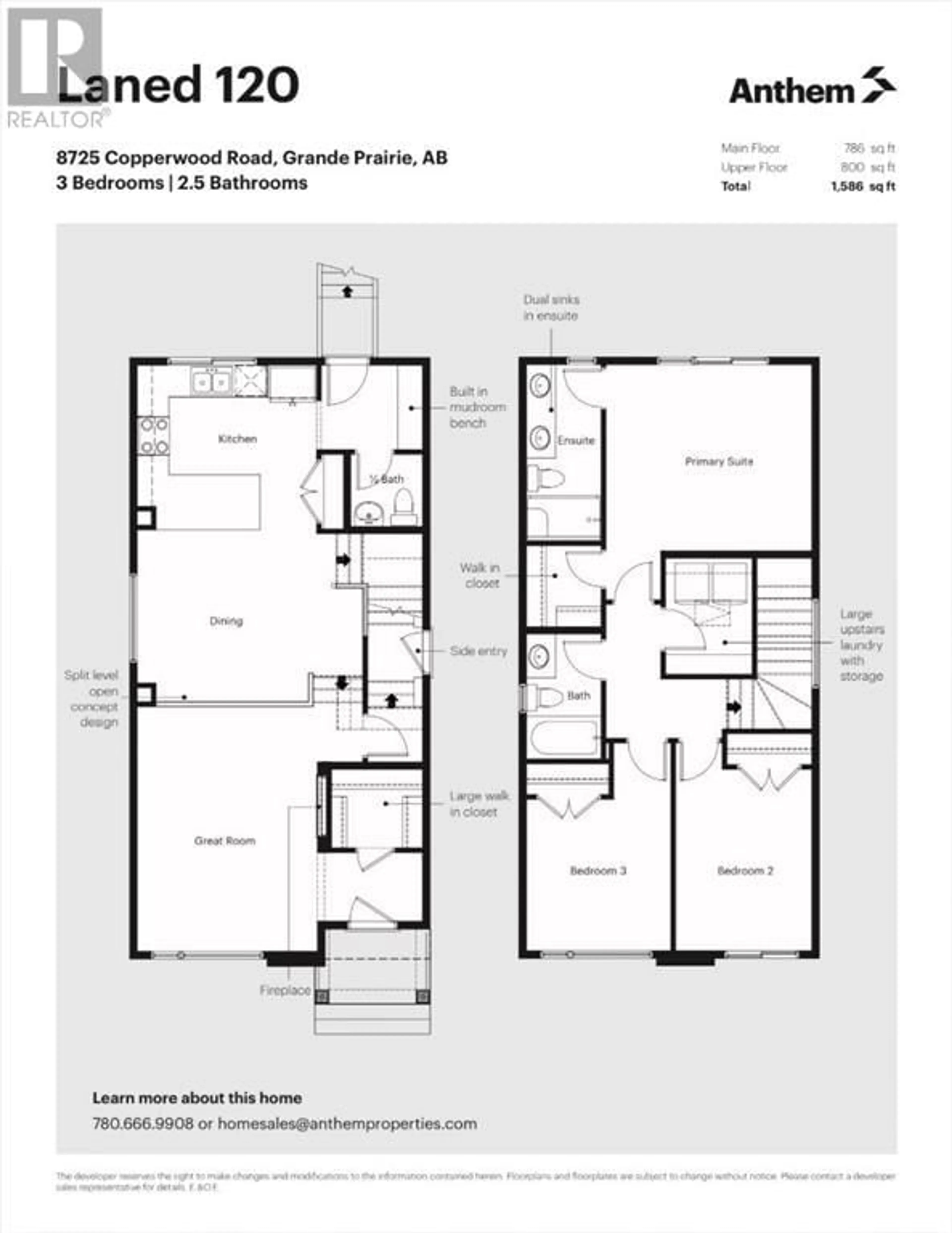 Floor plan for 8725 Copperwood Road, Grande Prairie Alberta T8X0H4